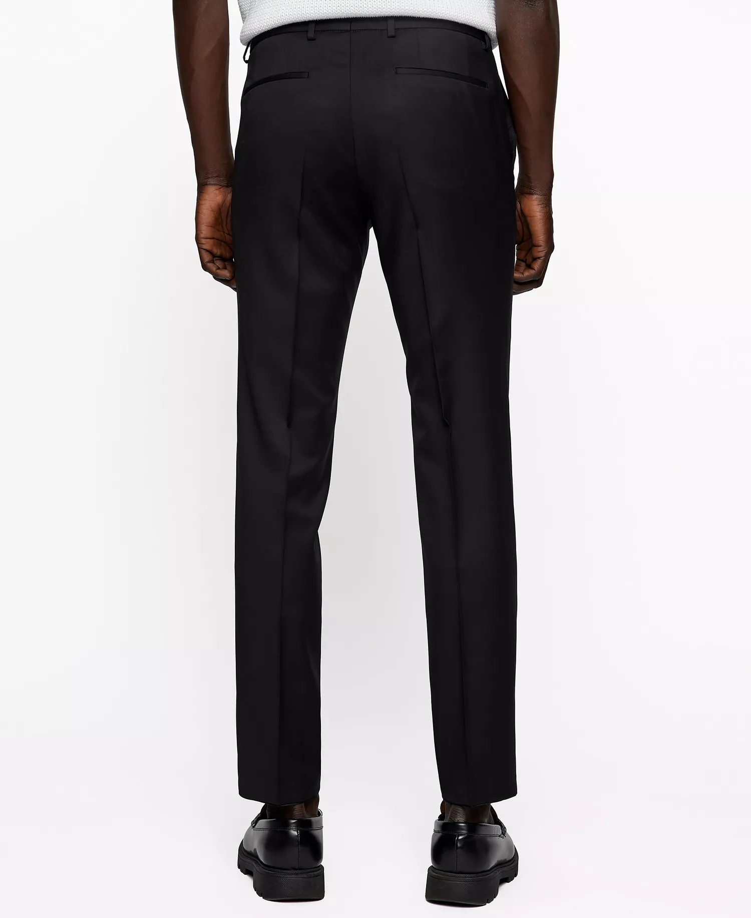 Men's Extra-Slim-Fit Trousers - Black - 28R