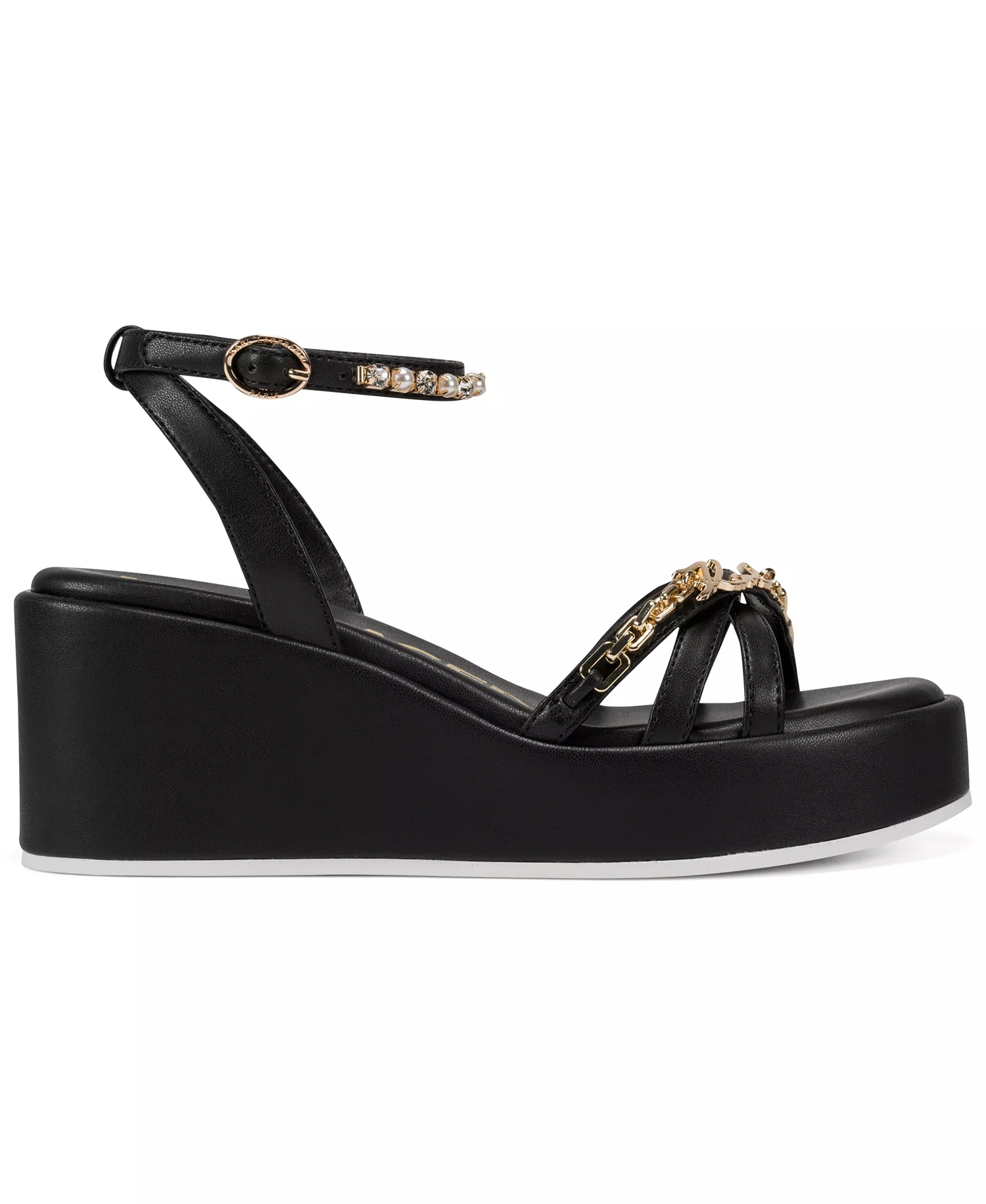 Women's Clemons Ankle Strap Wedge Sandals - Black - 10M