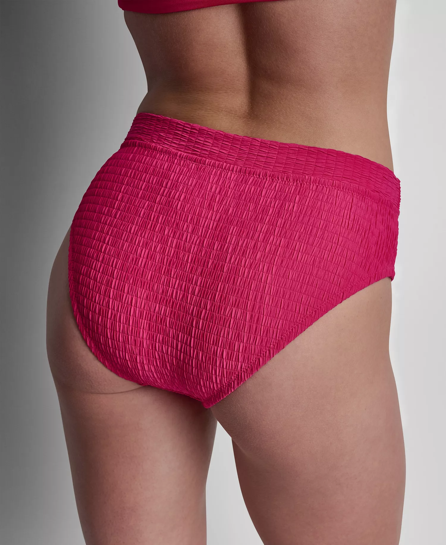 Women's High Waist Bikini Bottoms  - Black Texture - 2XL