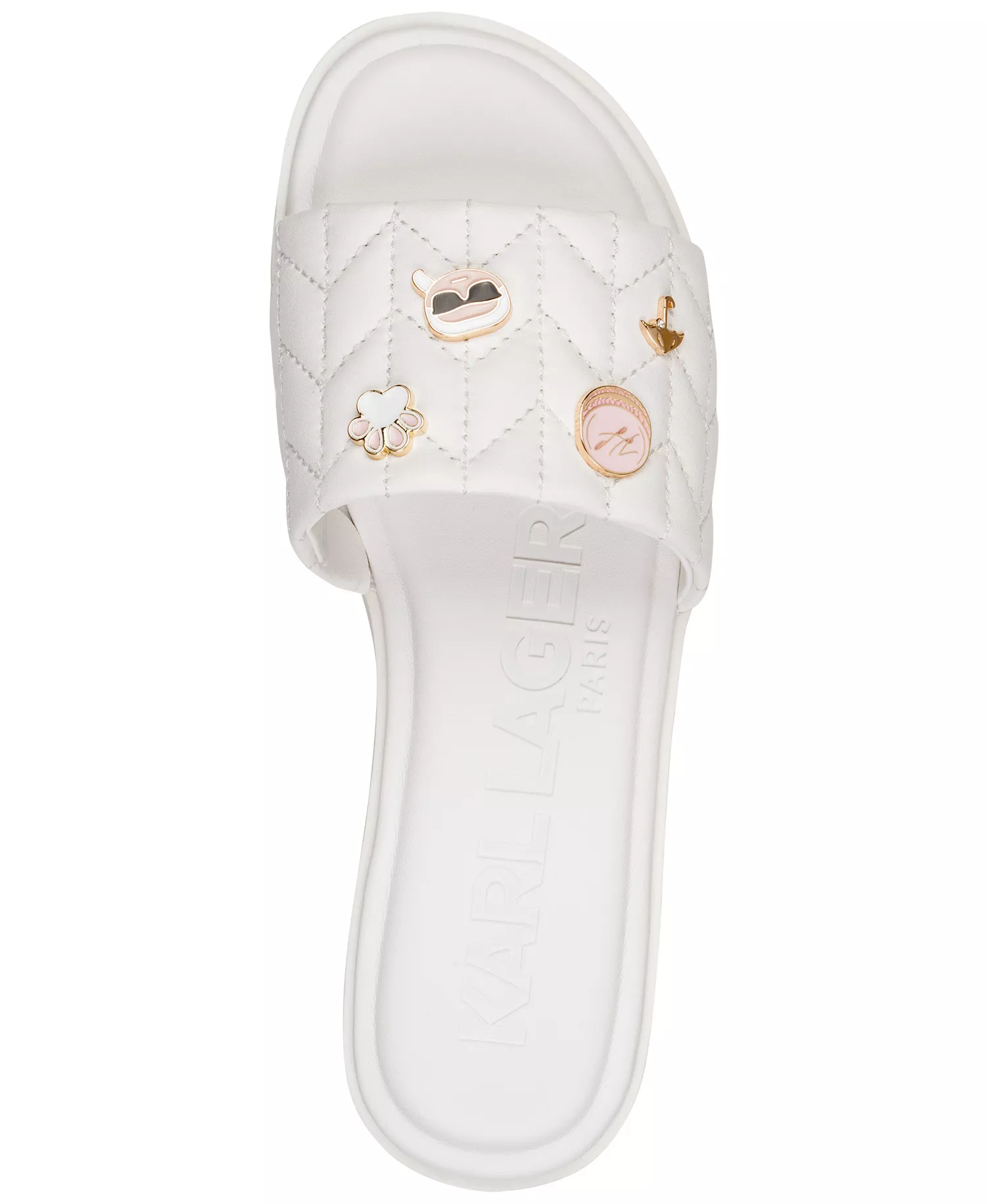 Women's Carenza Macaron Slide Flat Sandals  - Bright White - 10M