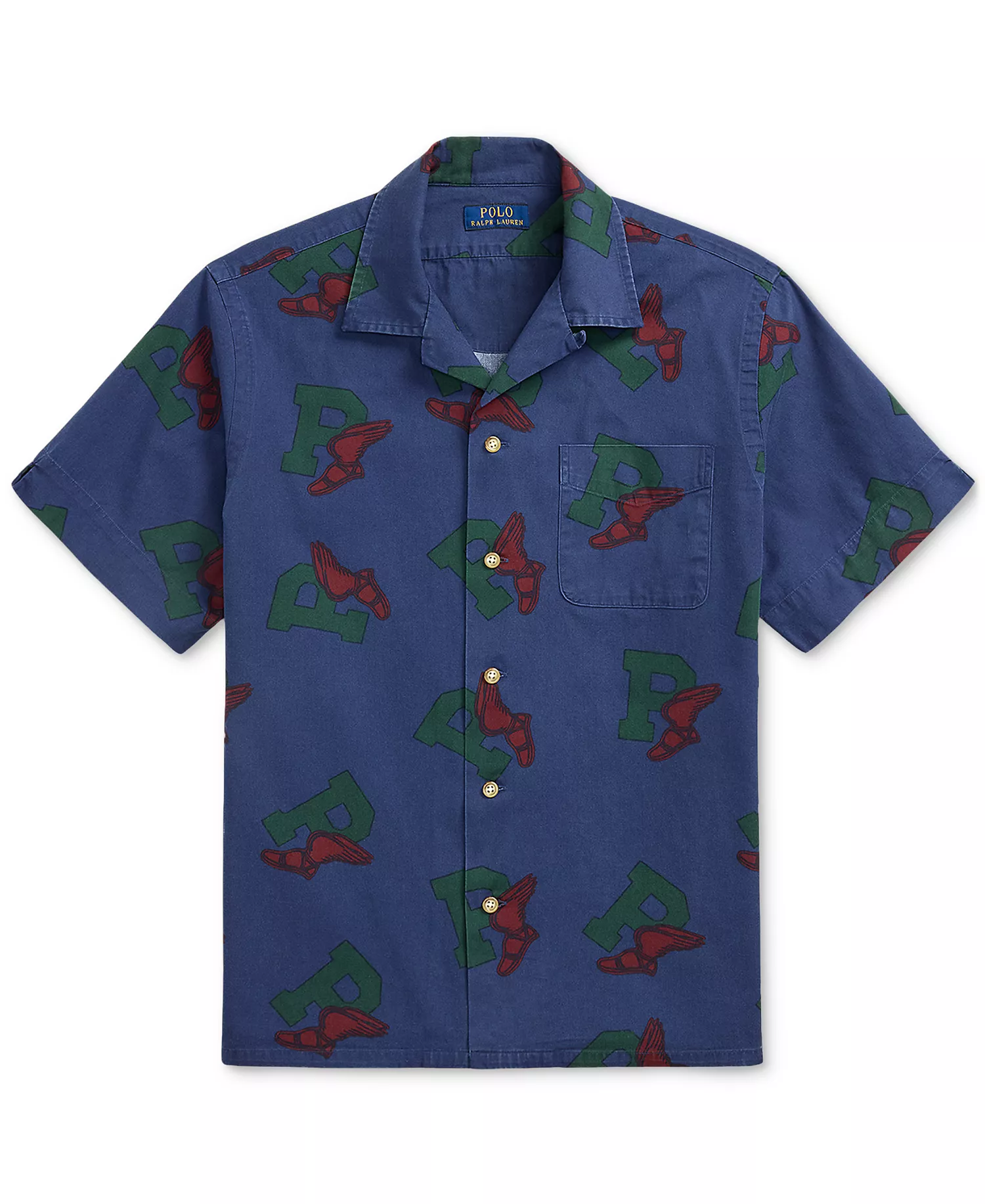 Men's Classic-Fit P-Wing Camp Shirt - Sketched P Wing - XS