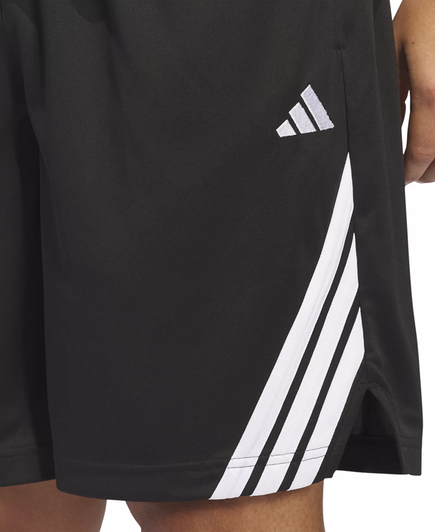 Men's Three-Stripes Legends Basketball Shorts 5" - Black/whit - L