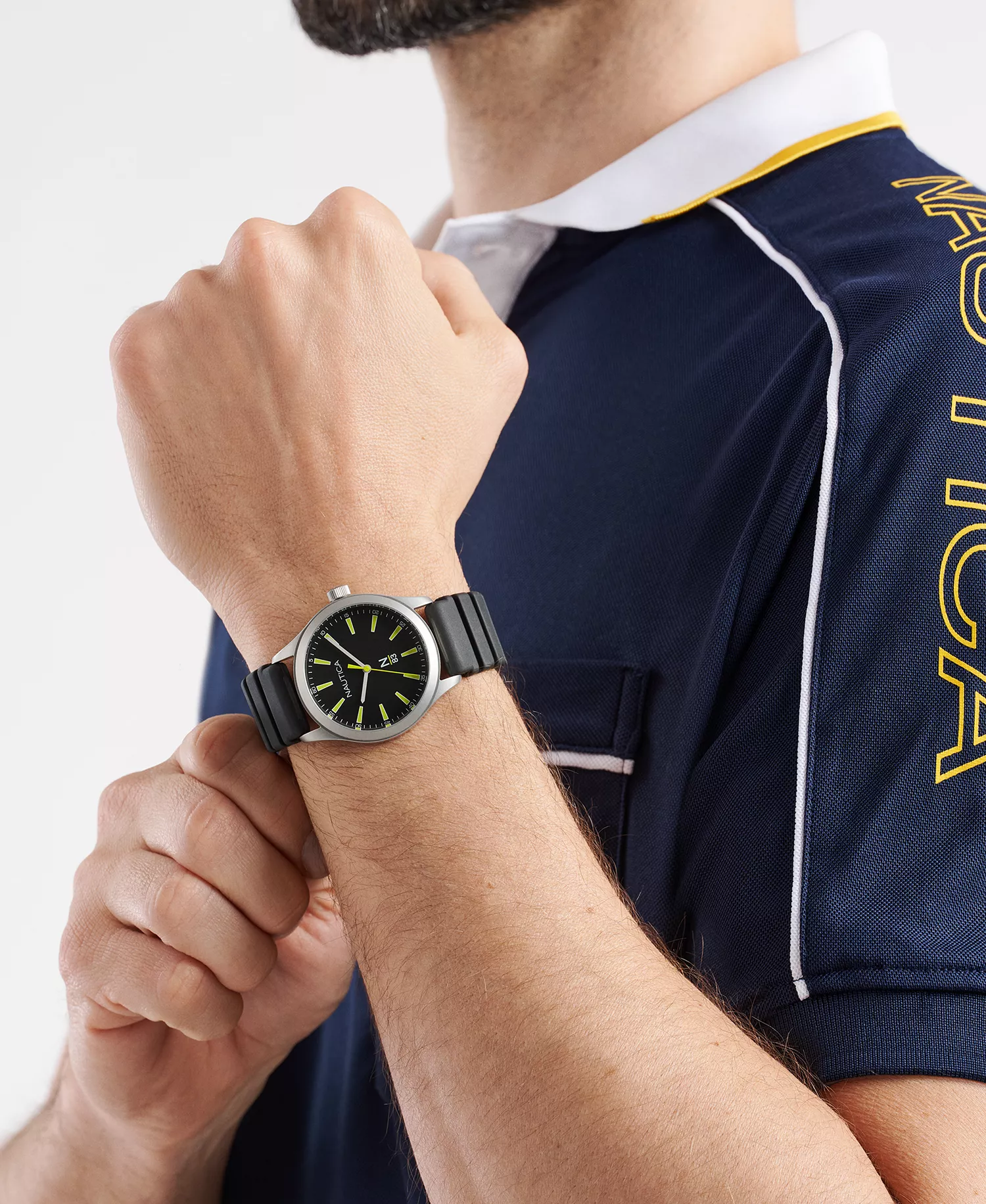 Unisex Analog Black Polyurethane Watch, 42mm - Black - No Size