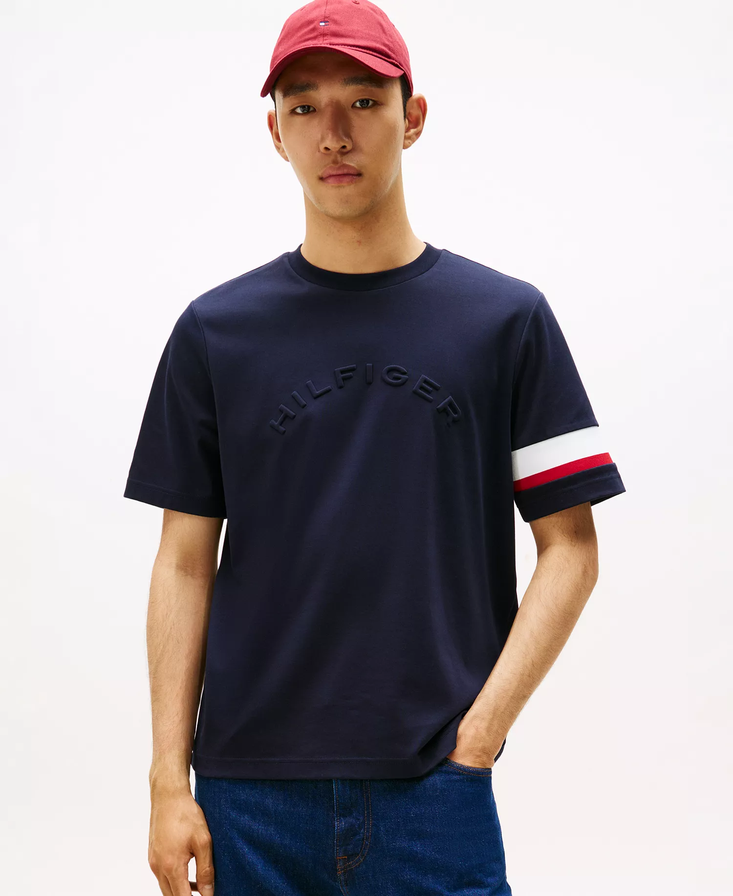 Men's Stripe Sleeve T-Shirt - Desert Sky - L