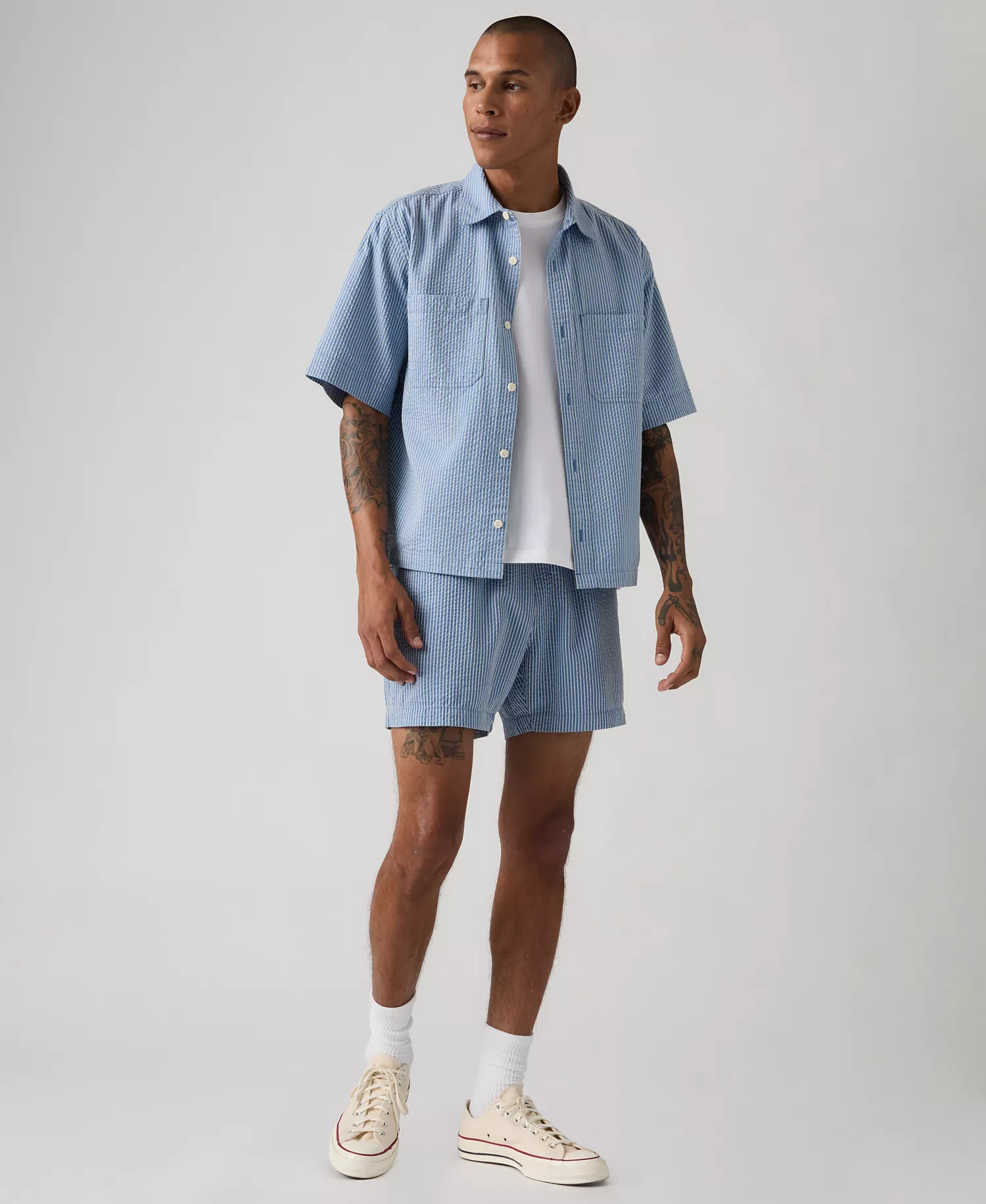 Men's XX Chino Easy Cotton Linen 6" Drawstring Shorts - Quiet Harbor - 2XL