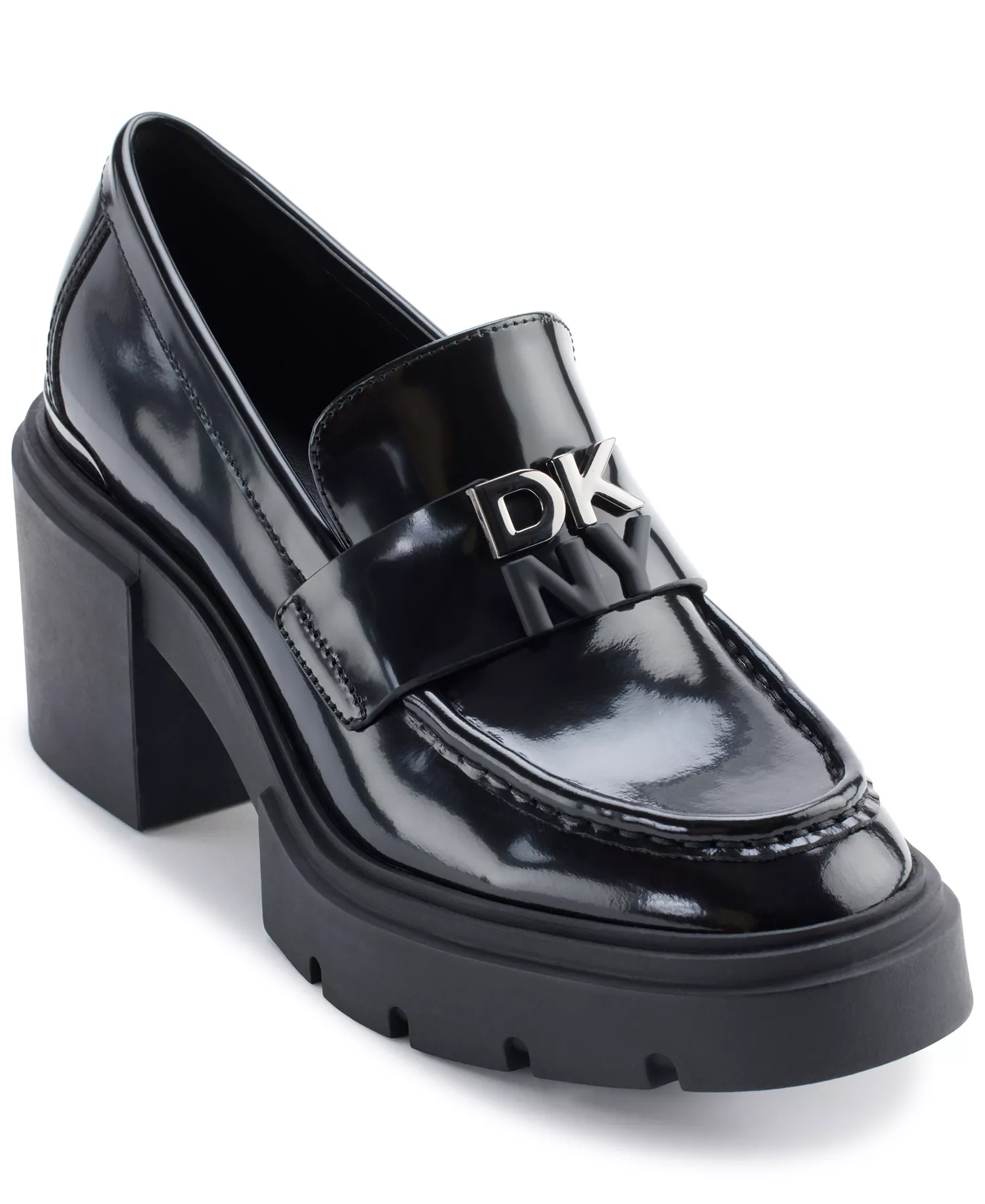 Women's Texas Heeled Platform Loafers - Black - 7.5M