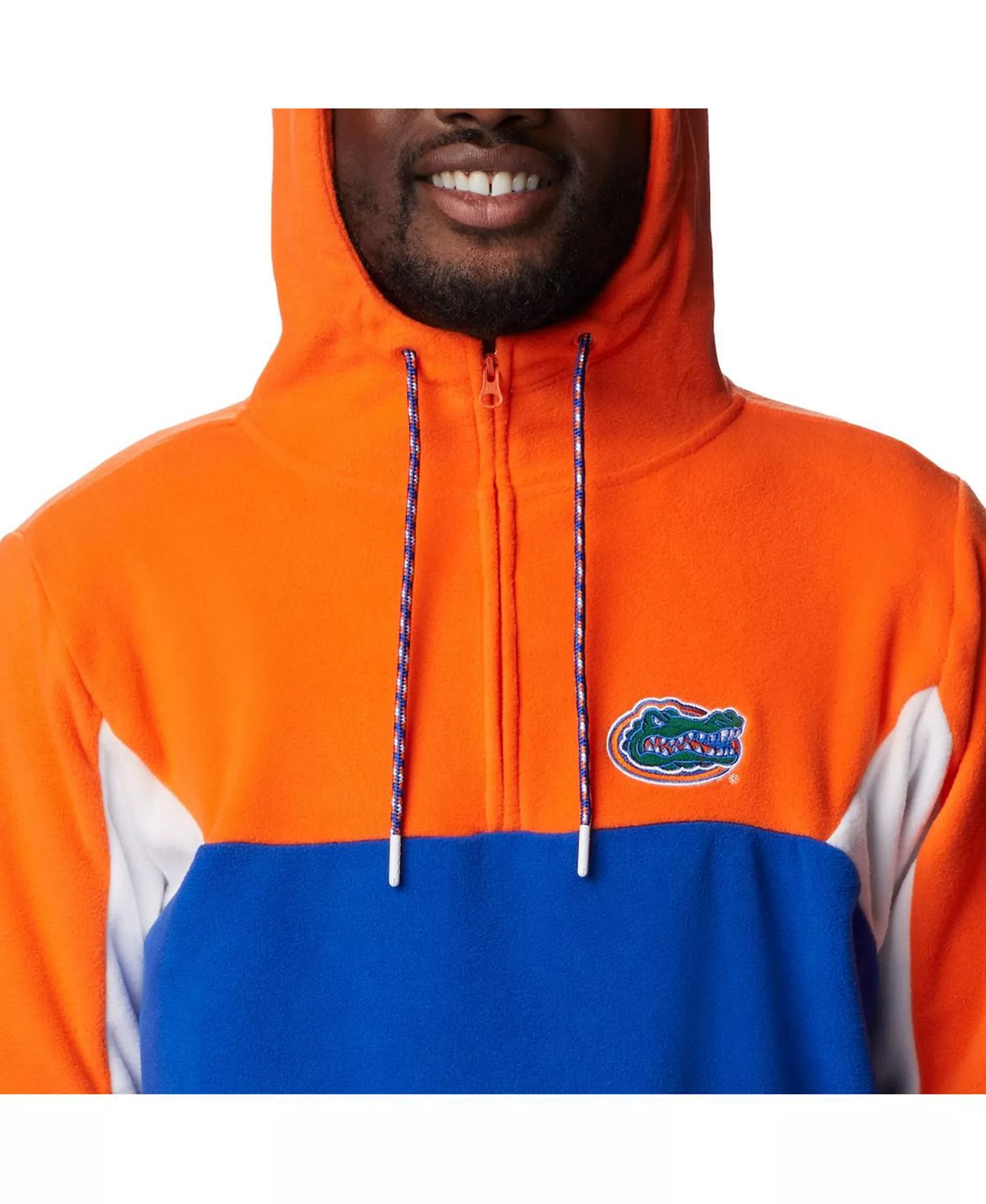 Men's Royal Florida Gators Lodge Quarter-Zip Hoodie - Royal - L