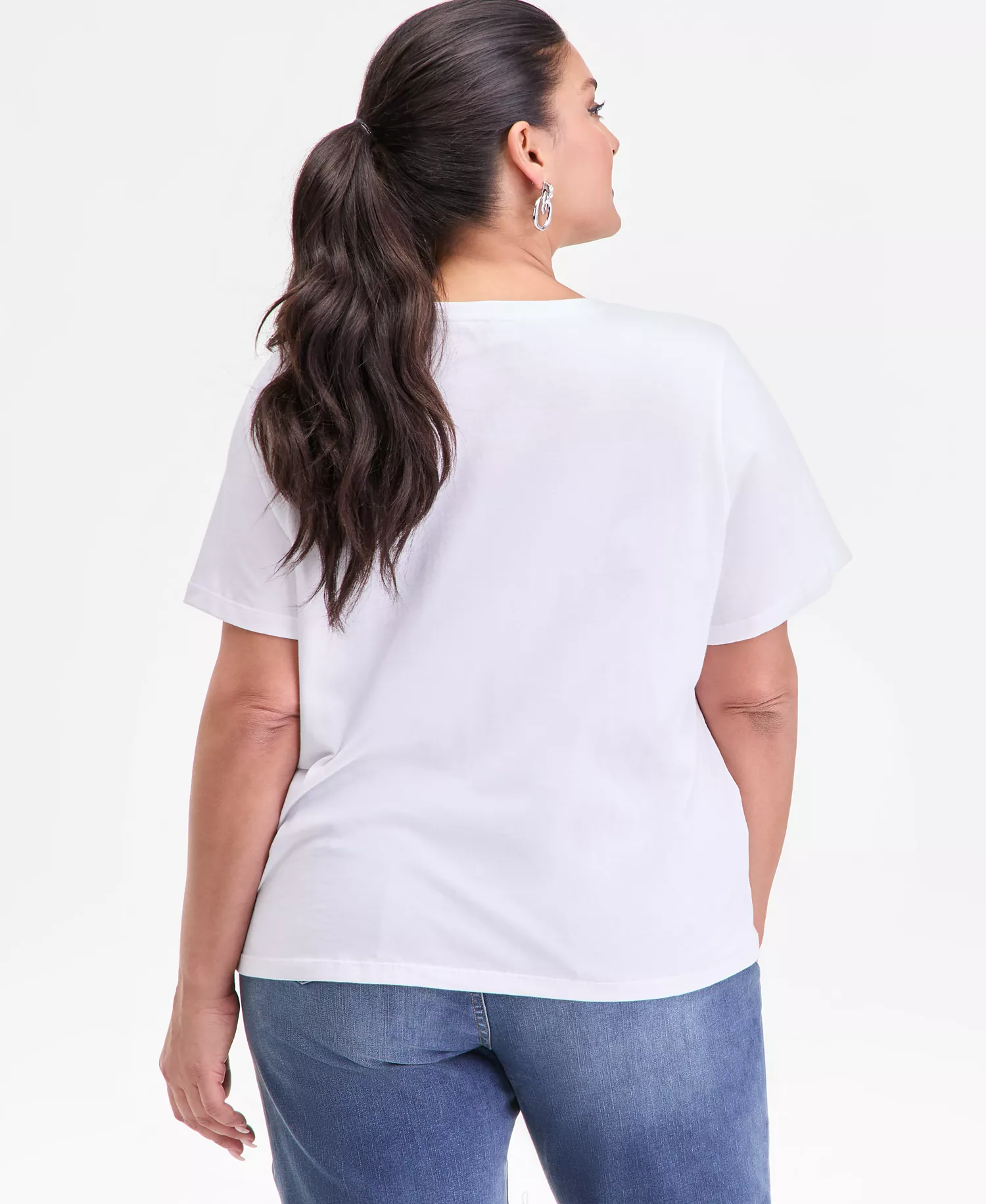 Plus Size Cotton Floral-Soutache Top, Macy's Exclusive - Bright White - 0X