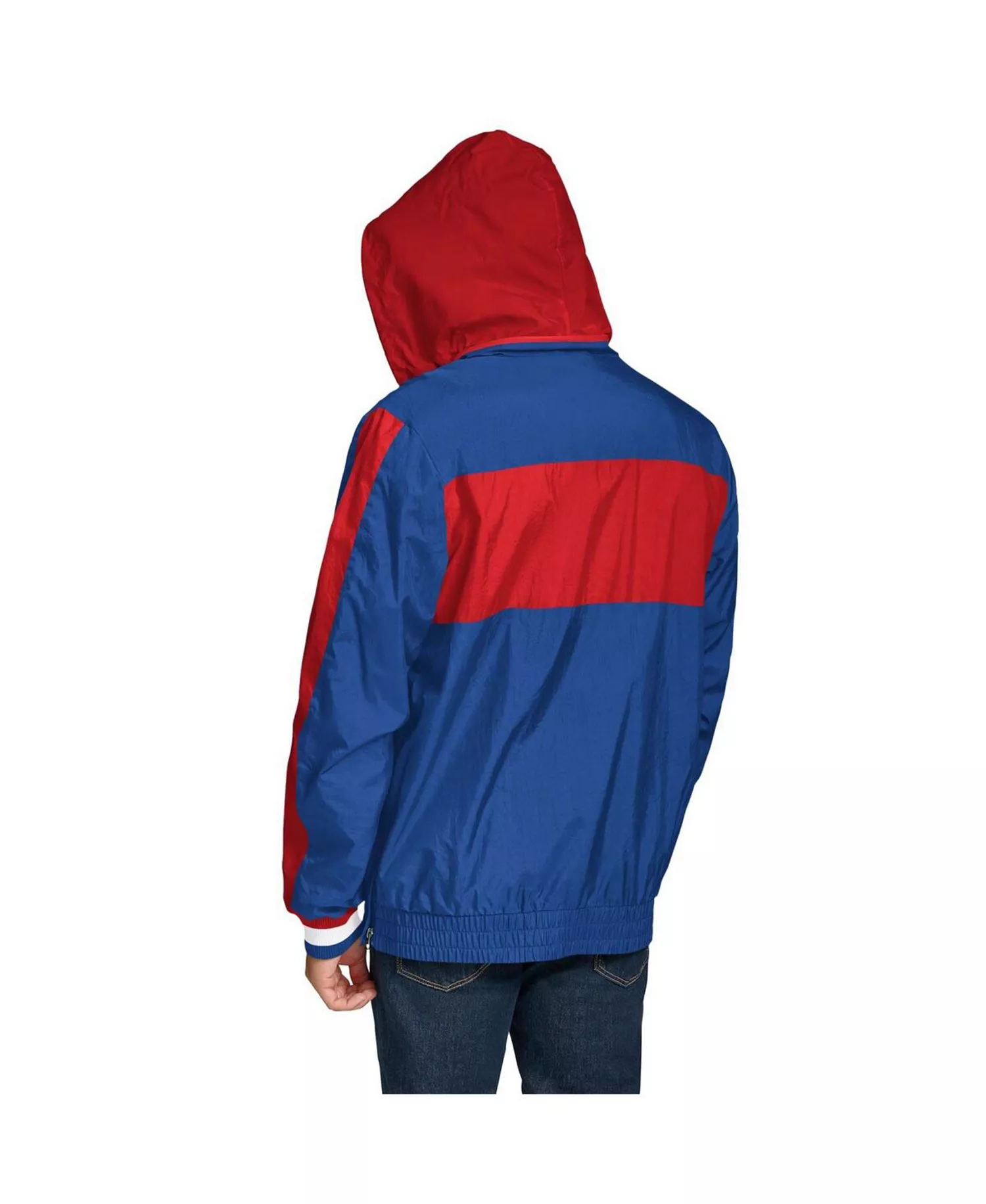 Men's Royal Buffalo Bills Gael Lightweight Half-Zip Hoodie Jacket - Royal, Red - L