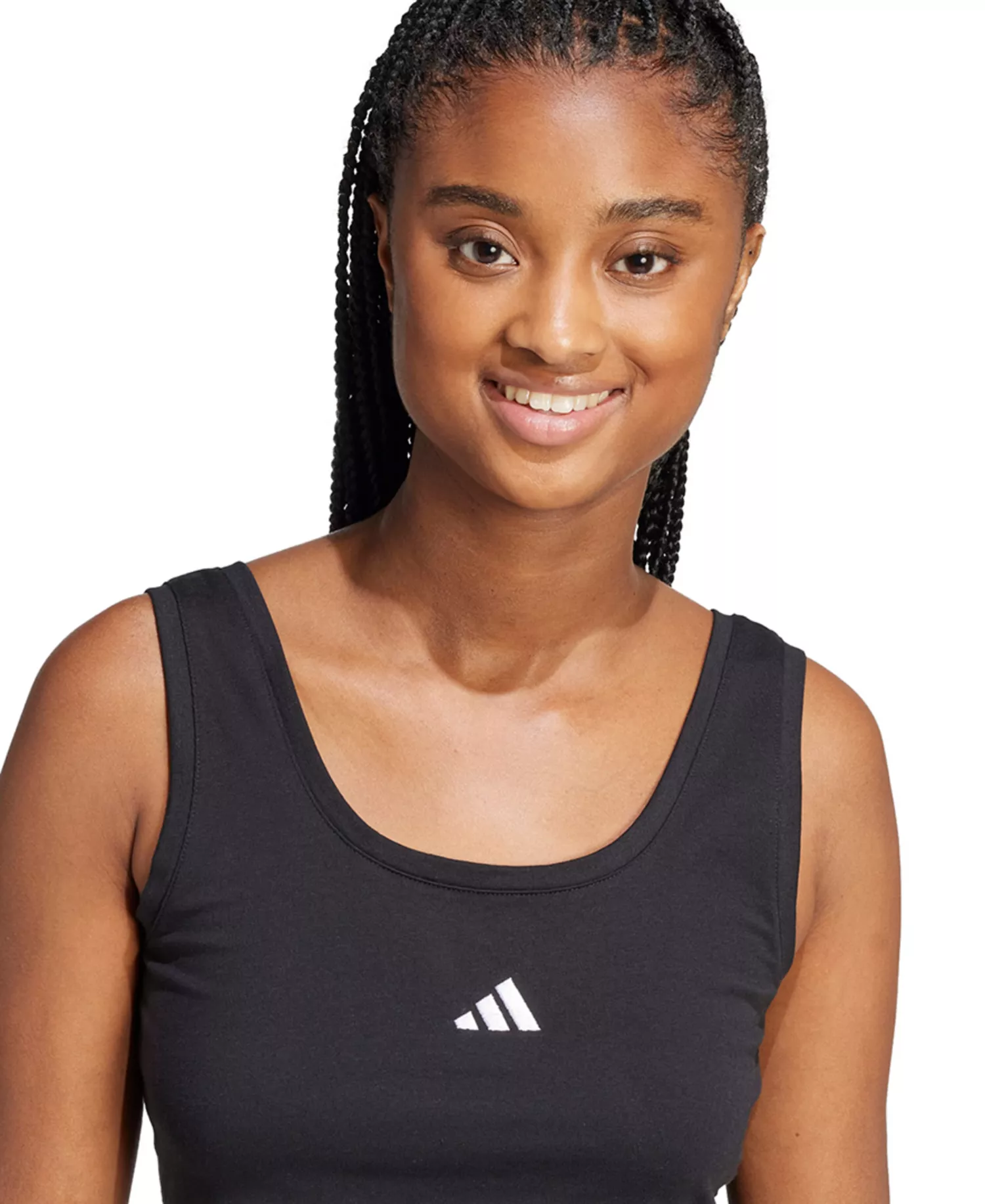 Women's Essentials Small Logo Cotton Tank Top - Black/white - 2XL