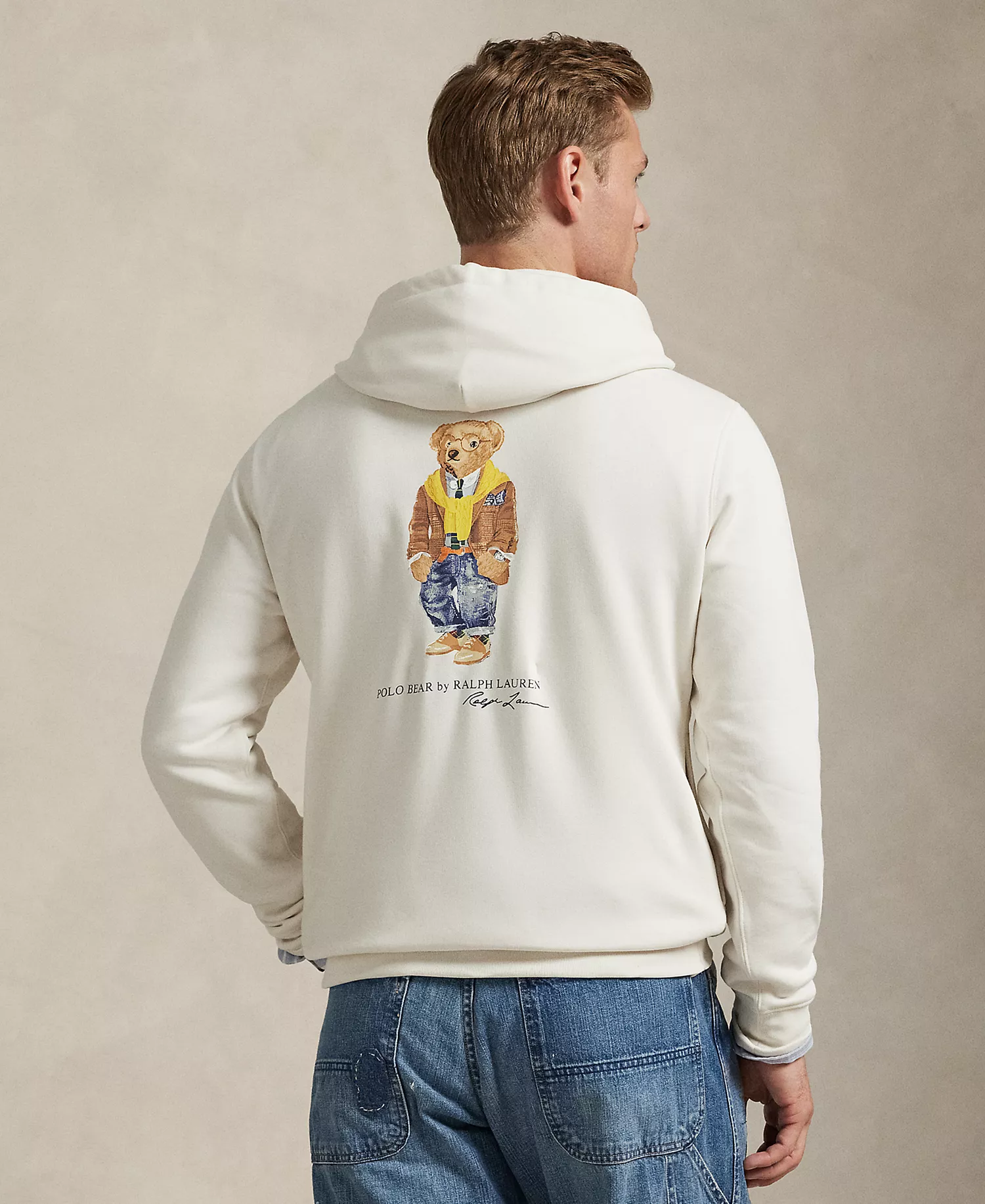 Men's Polo Bear Fleece Hoodie Sweatshirt - Nevis - 2XL