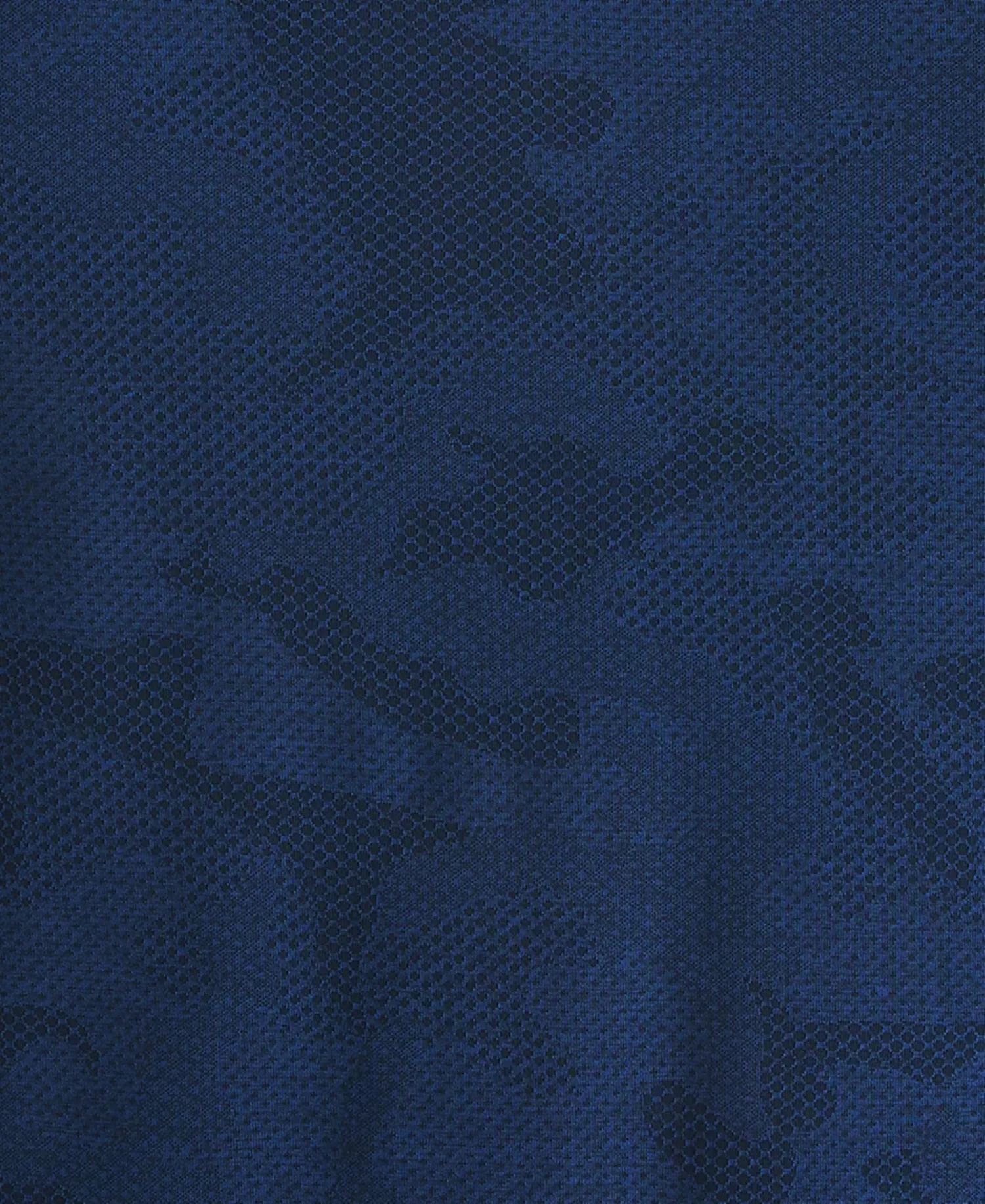 Men's Short-Sleeve Camo Jacquard Golf Polo Shirt - Navy Seas - S