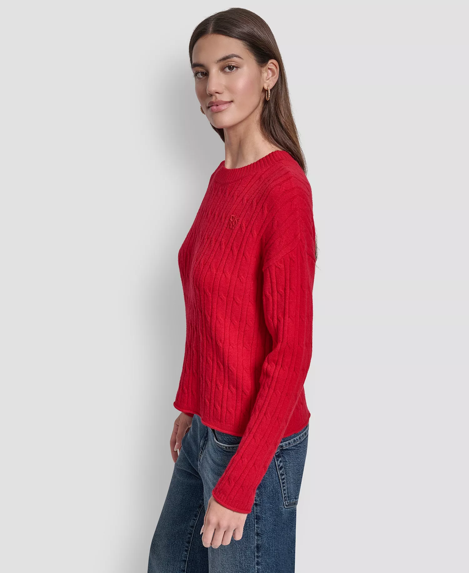Women's Crewneck Sweater - CITY CRIMSON - L