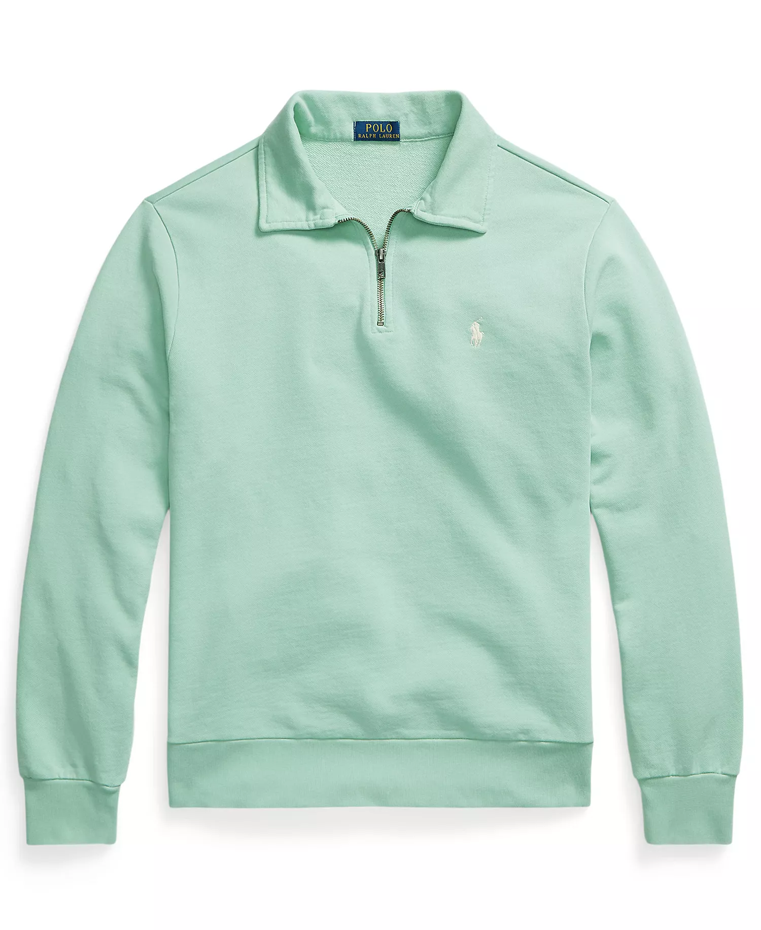 Men's Loopback Quarter-Zip Sweatshirt - Celadon - 2XL