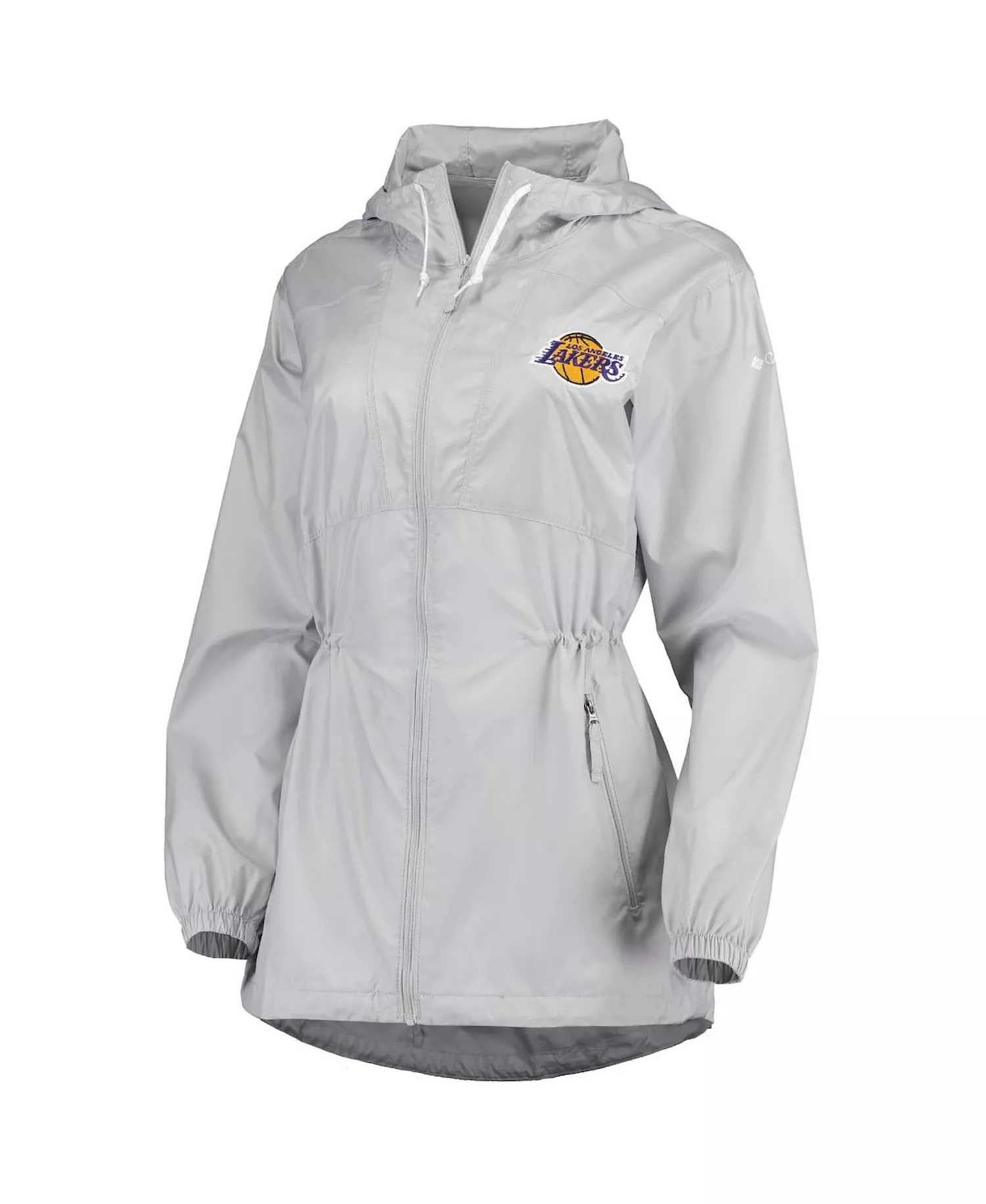 Women's Gray Los Angeles Lakers Flashback Full-Zip Jacket - Gray - Small