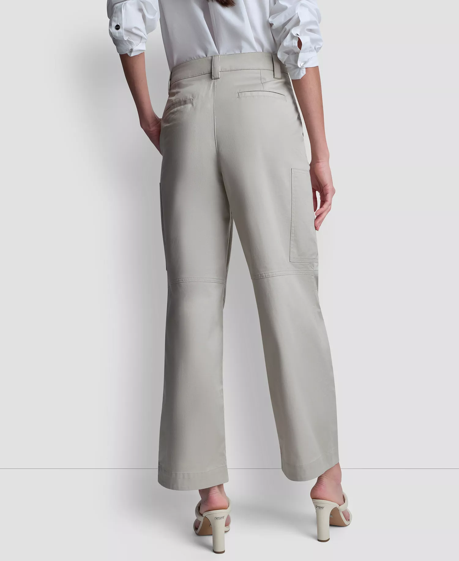 Women's Zippered Cargo Pants - Pebble - L