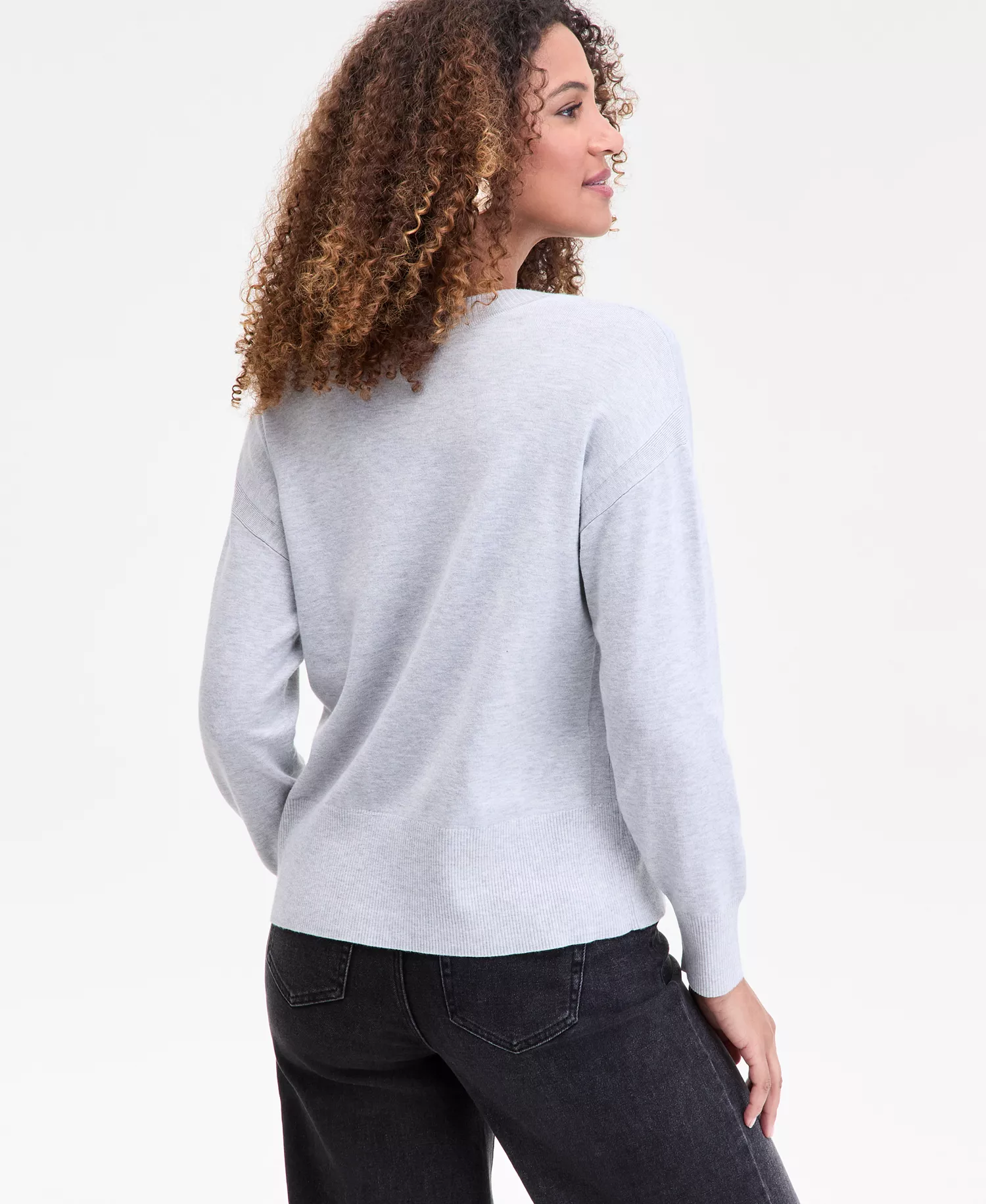 Women's V-Neck Sweater, Macy's Exclusive - Hthr Belle - XL