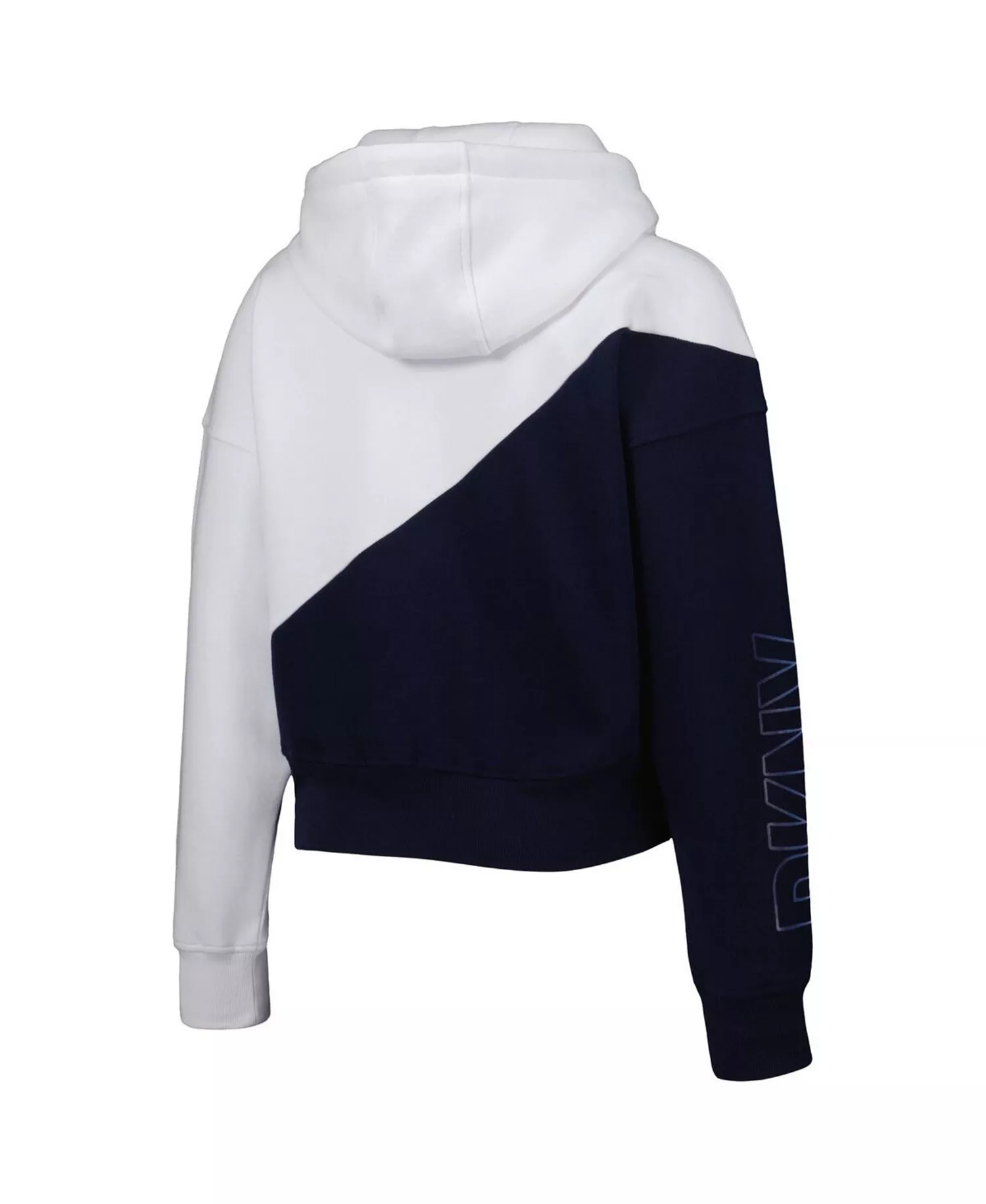 Women's White, Navy Tennessee Titans Bobbi Color Blocked Pullover Hoodie - White, Navy - 2XL