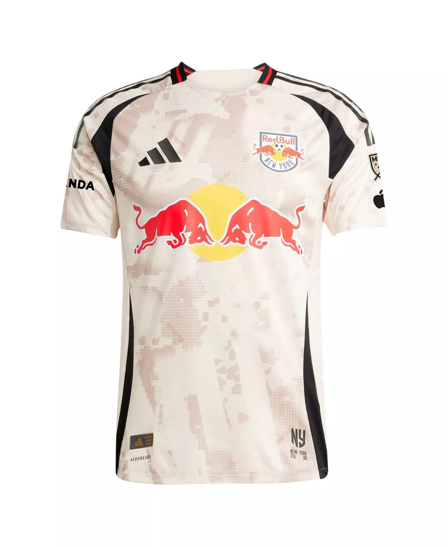 Men's Daniel Edelman Tan New York Red Bulls 2025 Stone Kit Authentic Player Jersey - Tan - 2XL