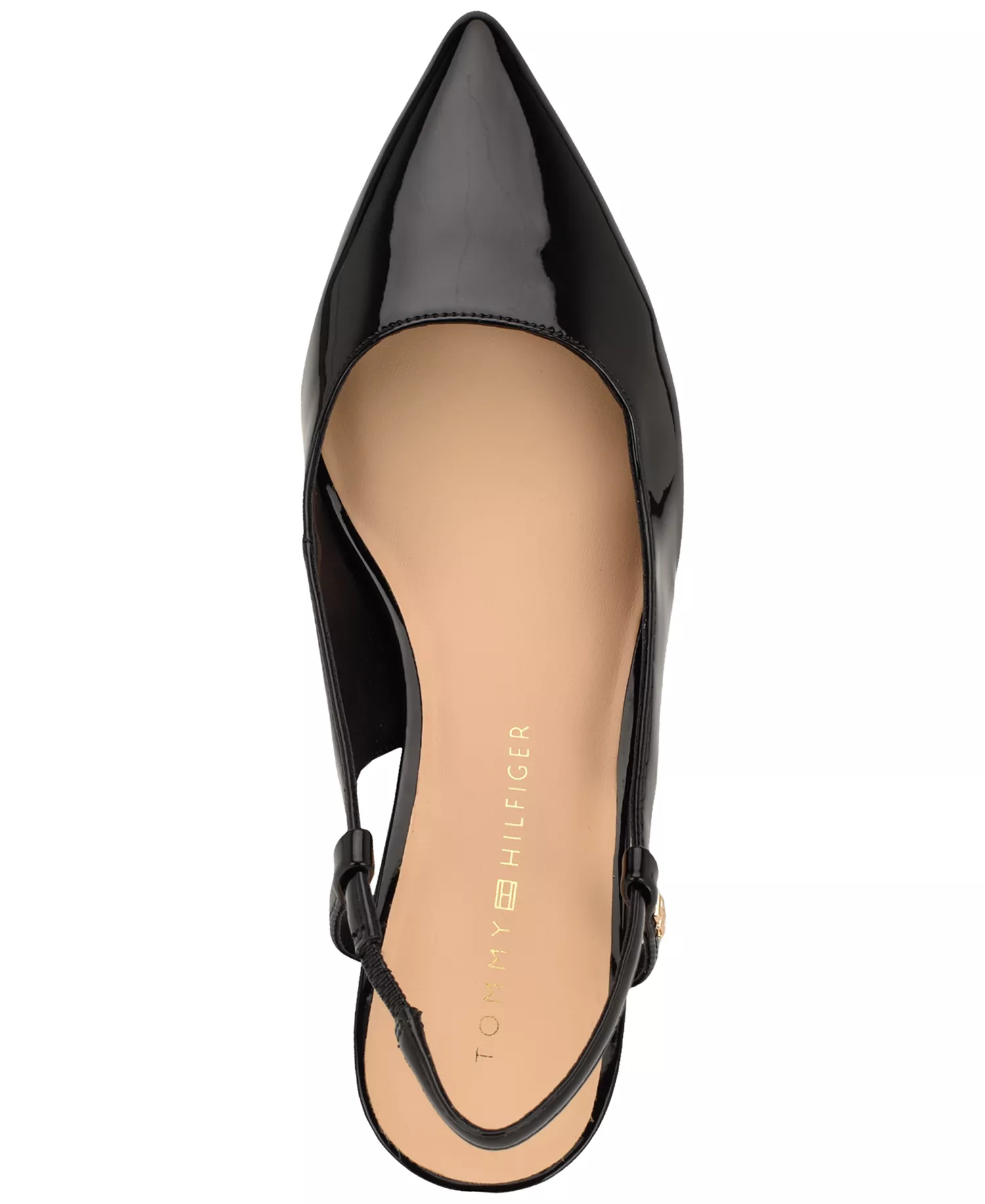 Women's Jezibee Block Heel Slingback Pumps - Black Patent - 10M