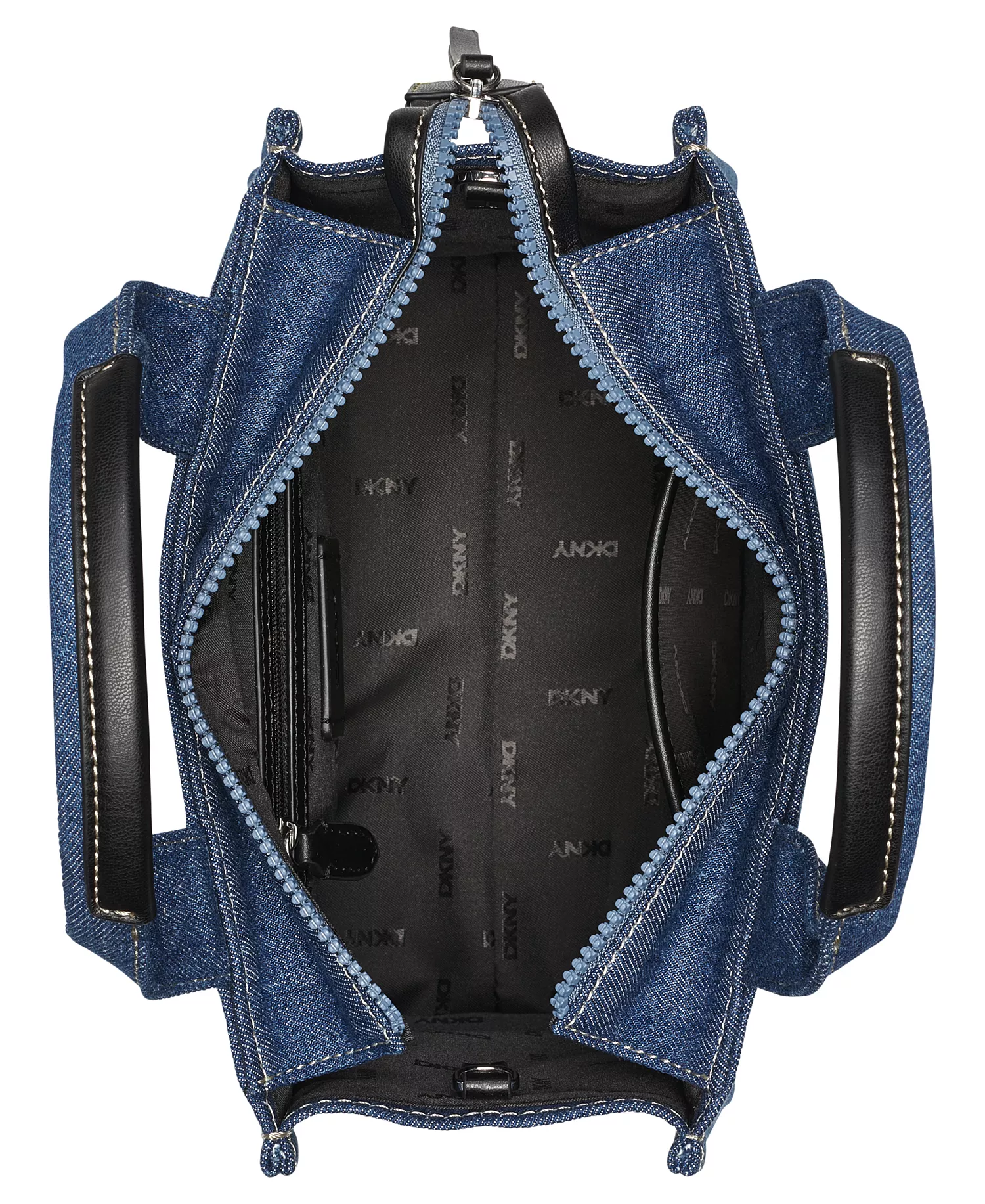 Hadlee Small Zipper Tote Bag - Denim - No Size