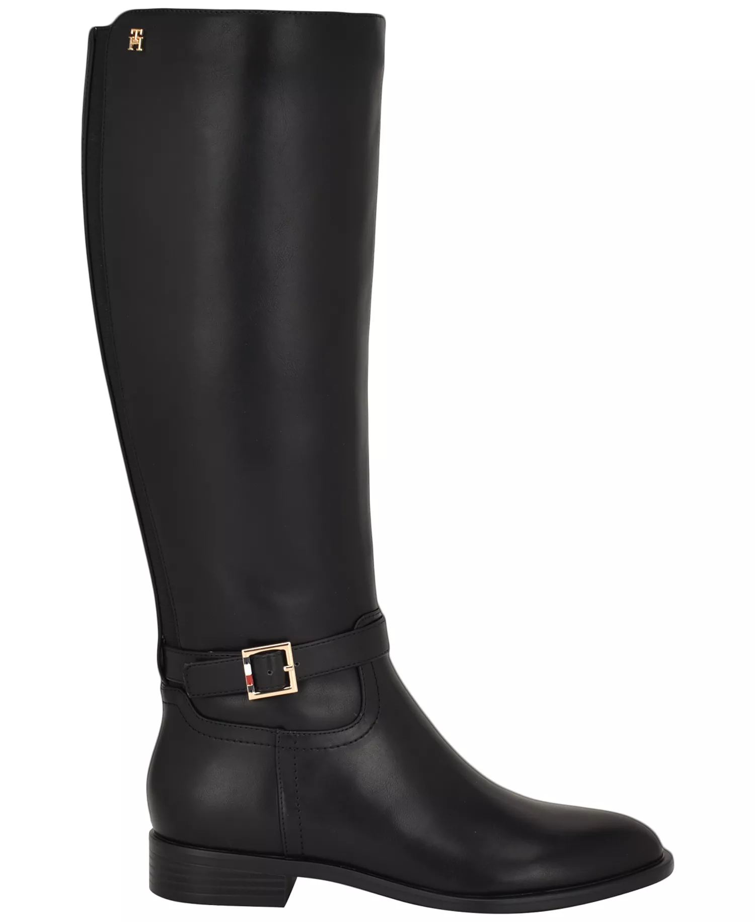 Women's Mireya Tall Buckle Riding Boot, Regular & Wide Calf - Black - 10M - Regular Calf