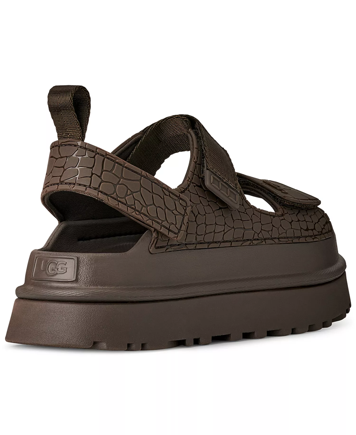 Women's GoldenGlow Embossed Open Toe Sandals - Dense Smoke - 10M