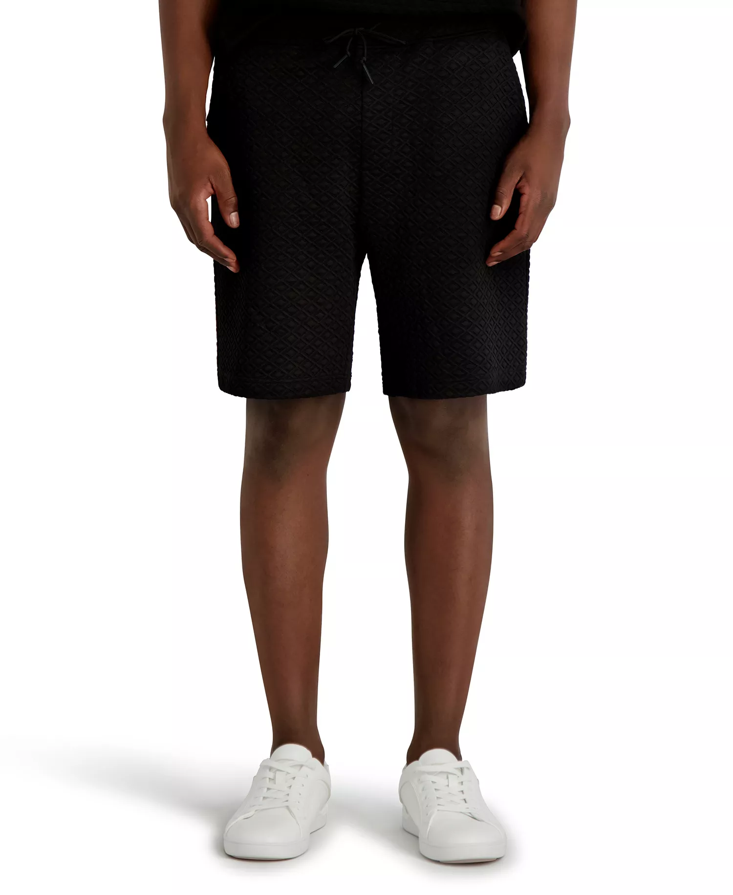 Men's Triangle Jacquard Textured Shorts - Black - 2XL