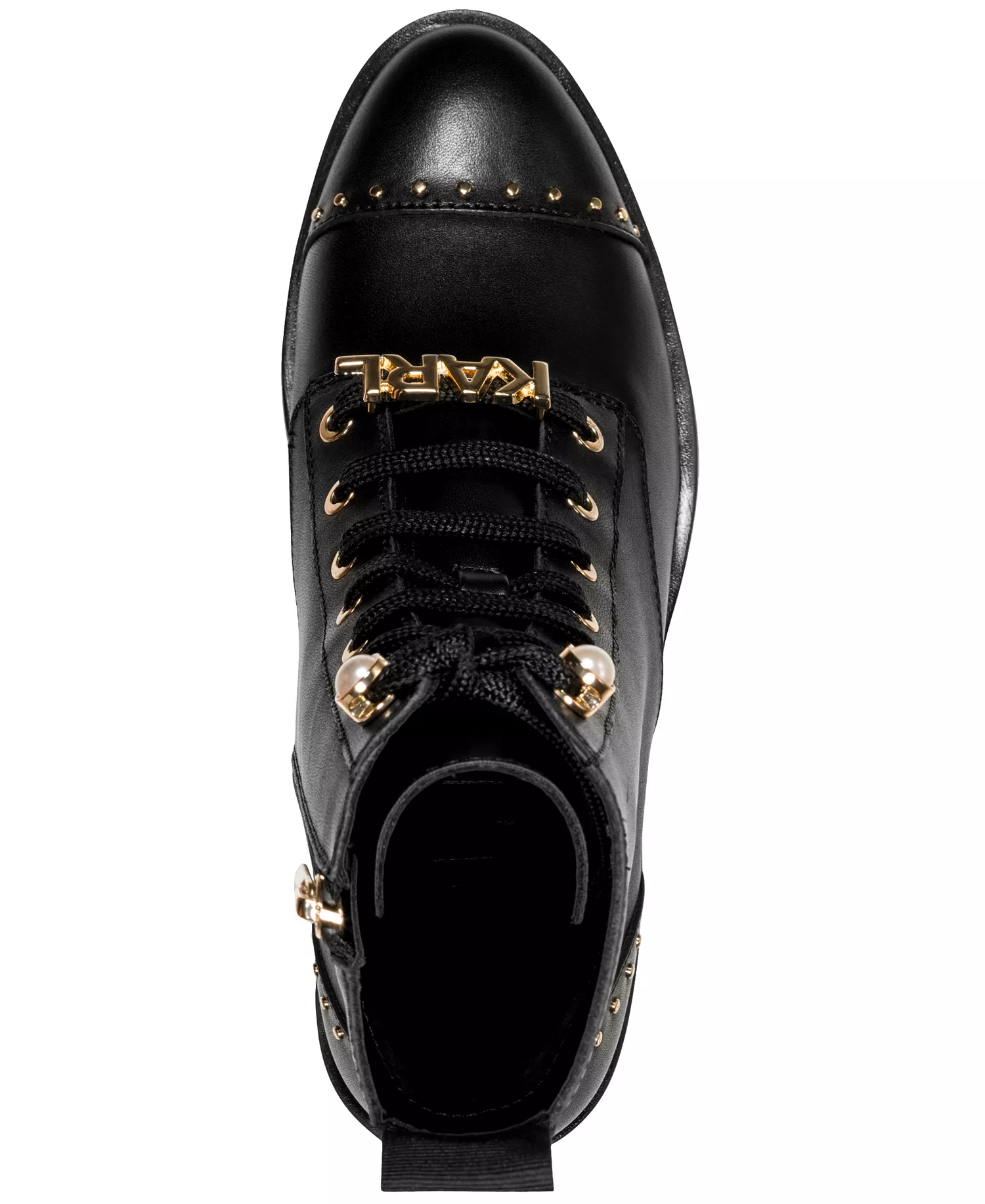 Prue Lace-Up Combat Booties - Black - 5M