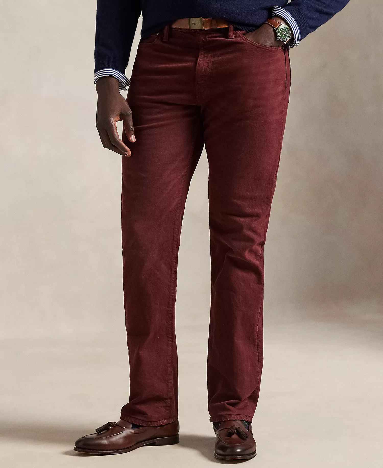 Men's Big & Tall Hampton Straight Stretch Jeans - Red Wine - 48x32