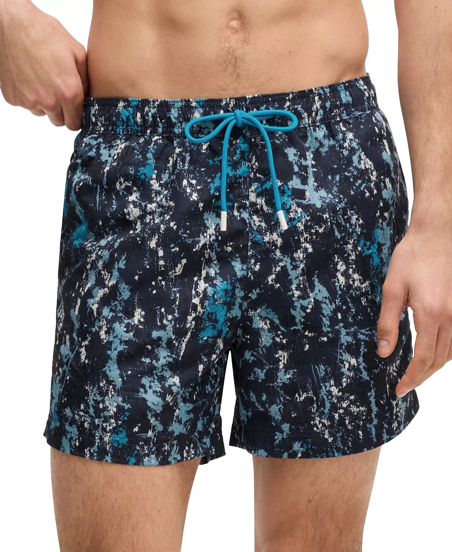 Men's Printed Swimsuit - Aqua - L