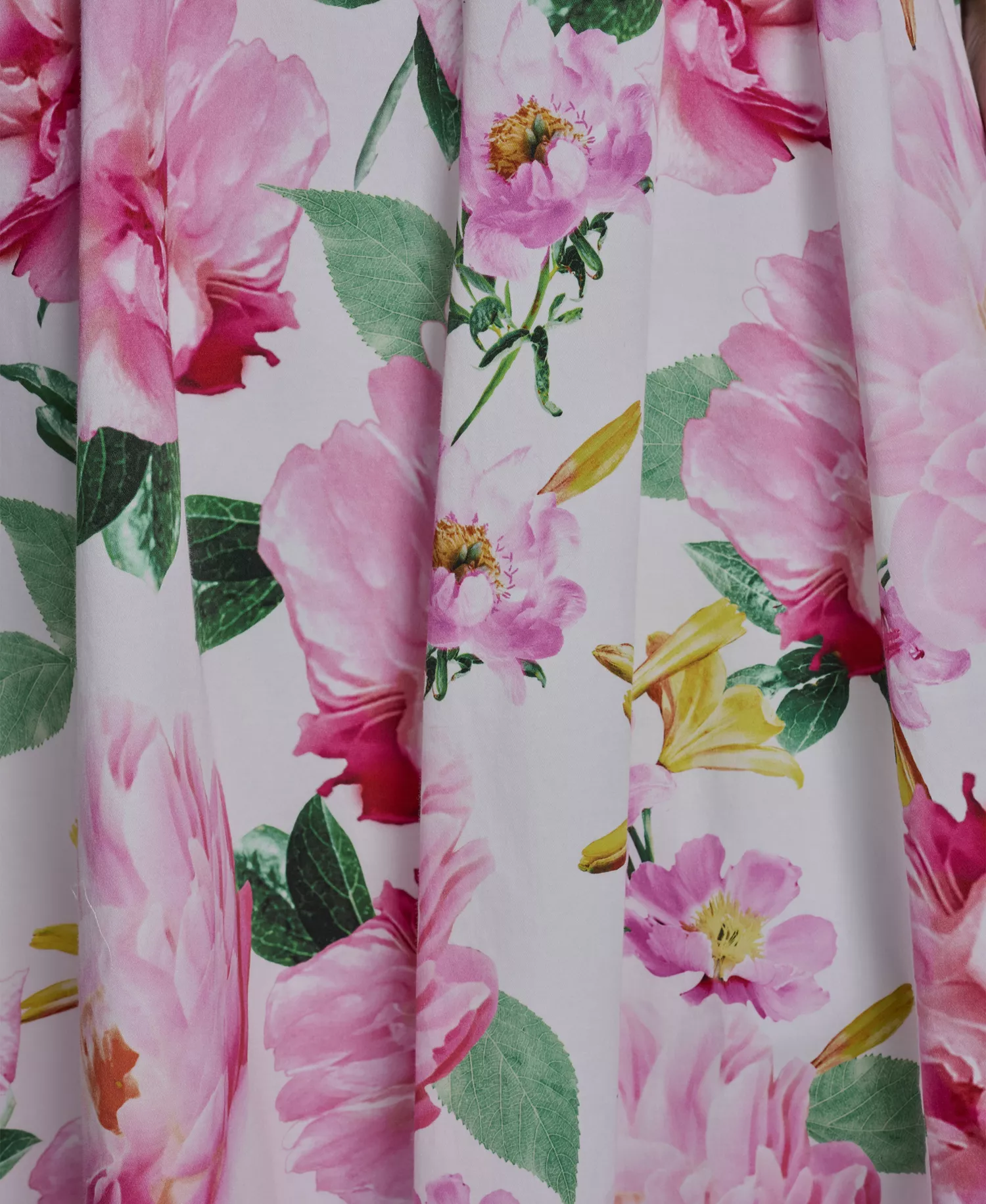 Women's Placed Floral V-Neck Midi Dress - Soft White Multi - 0