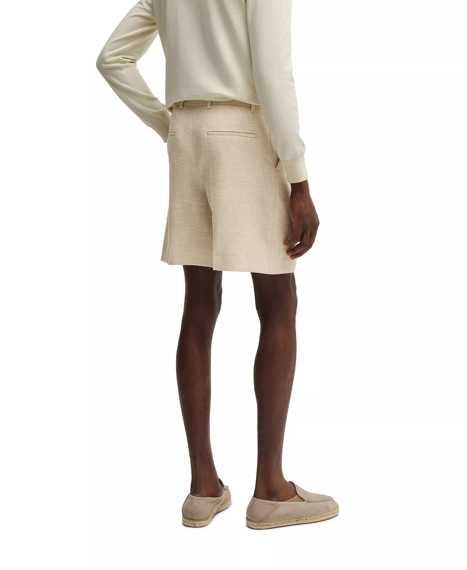 Men's Stretch Tweed Formal 8" Shorts - Open Beige - 30R