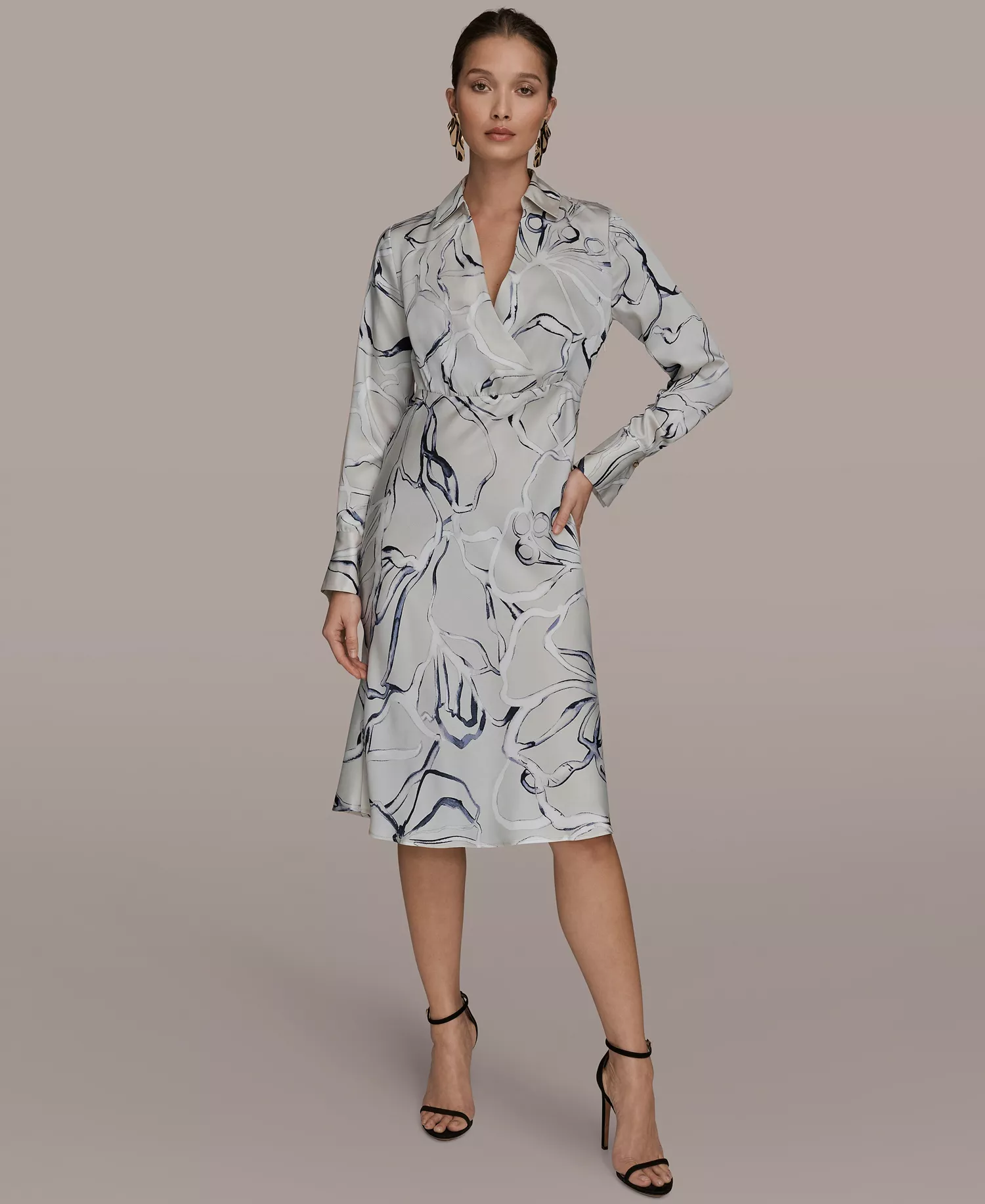 Women's Collared A-Line Dress - Vellum multi - 10