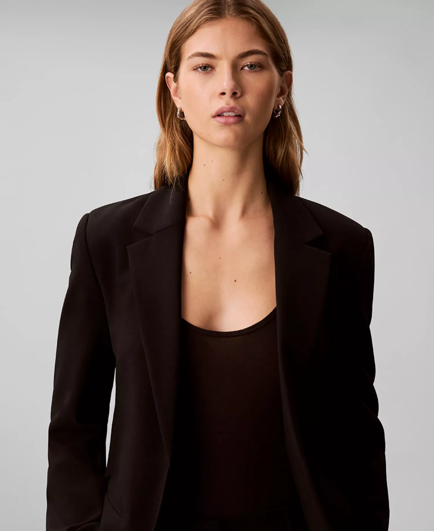 Women's Notch Lapel Cinched Blazer - Black Arch - 10