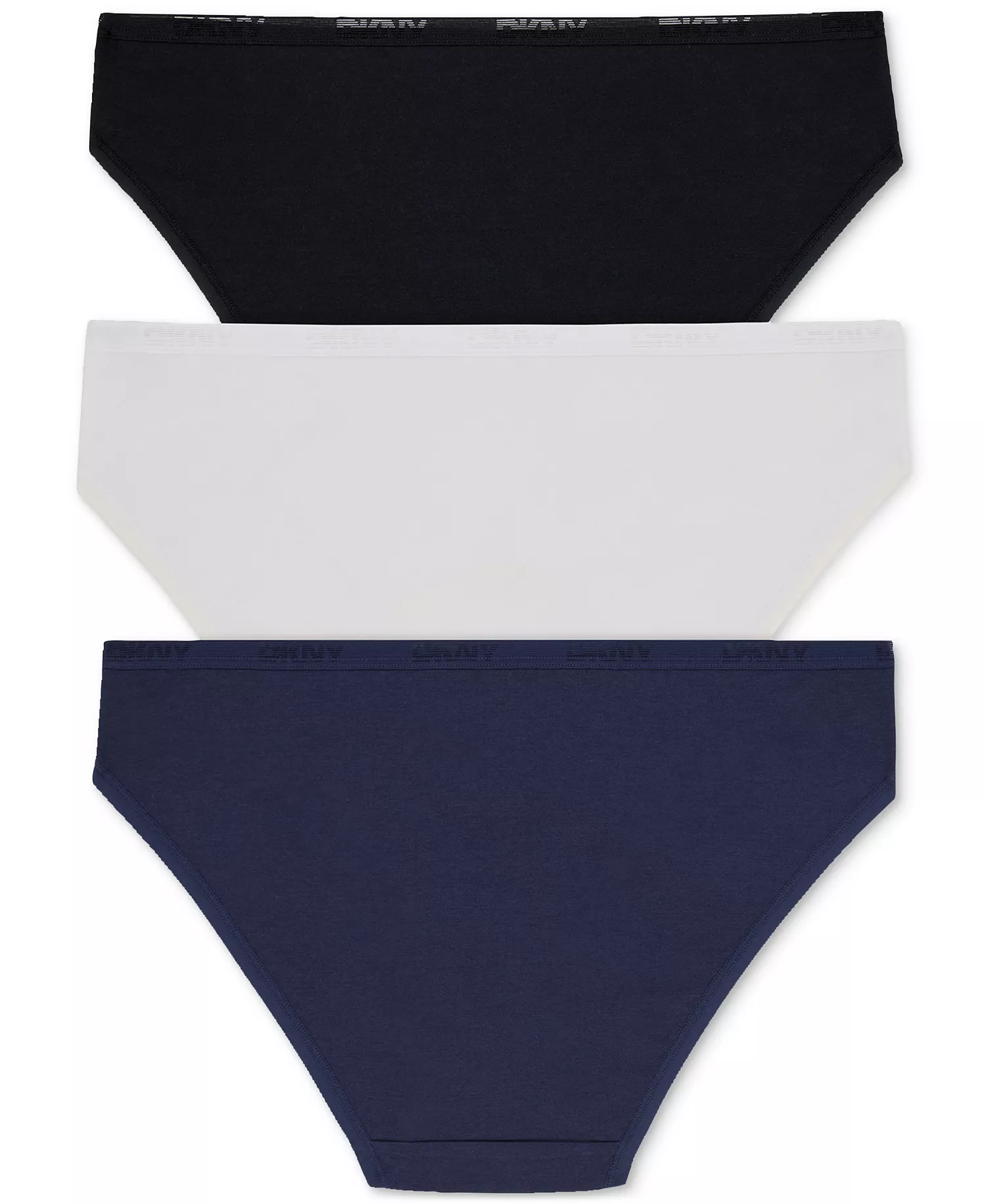 Women's Cotton Modal Bikini 3 Pack- DK8462P3 - Black White Navy - XL