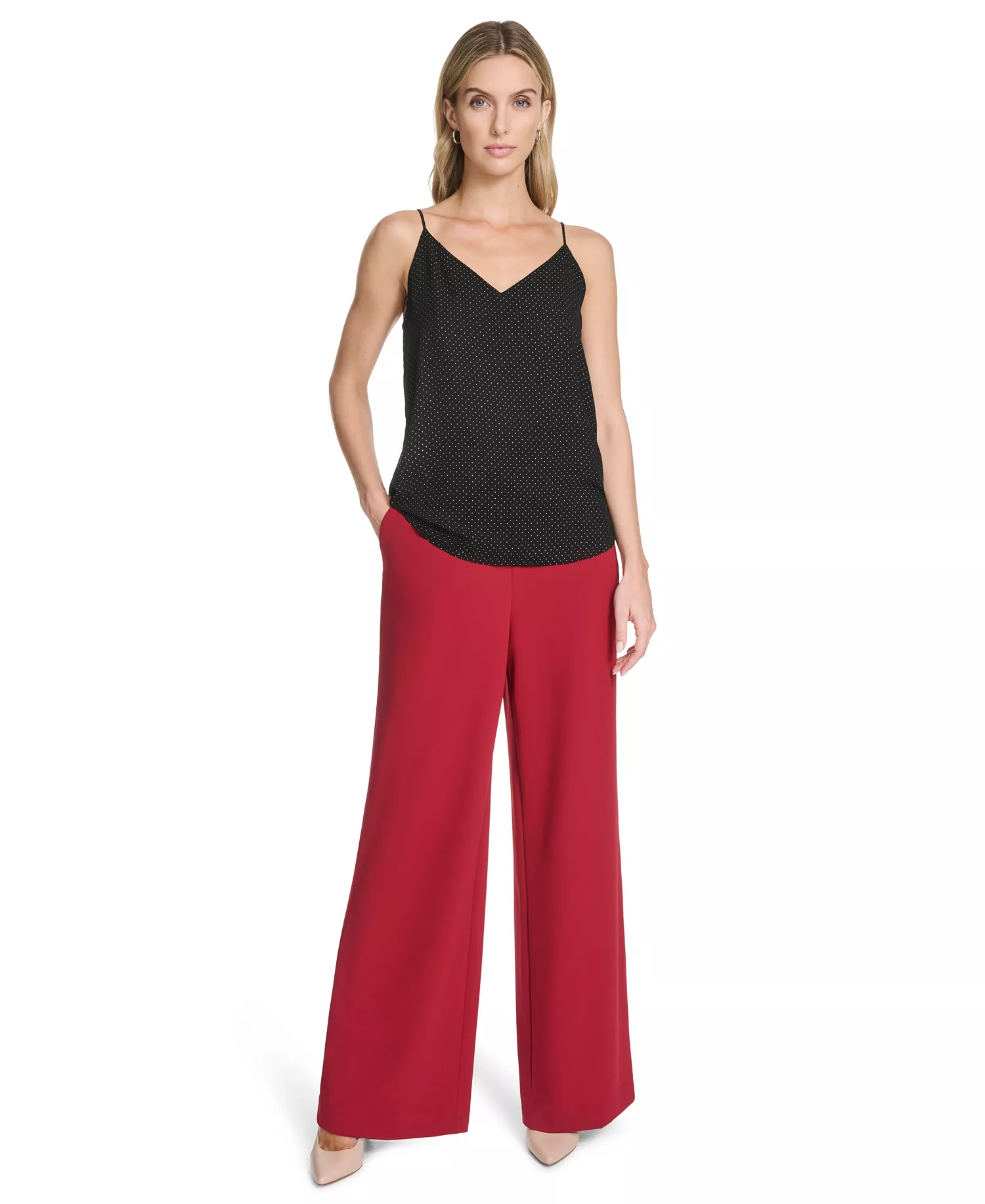 Women's Metallic Dot Camisole - Black - L