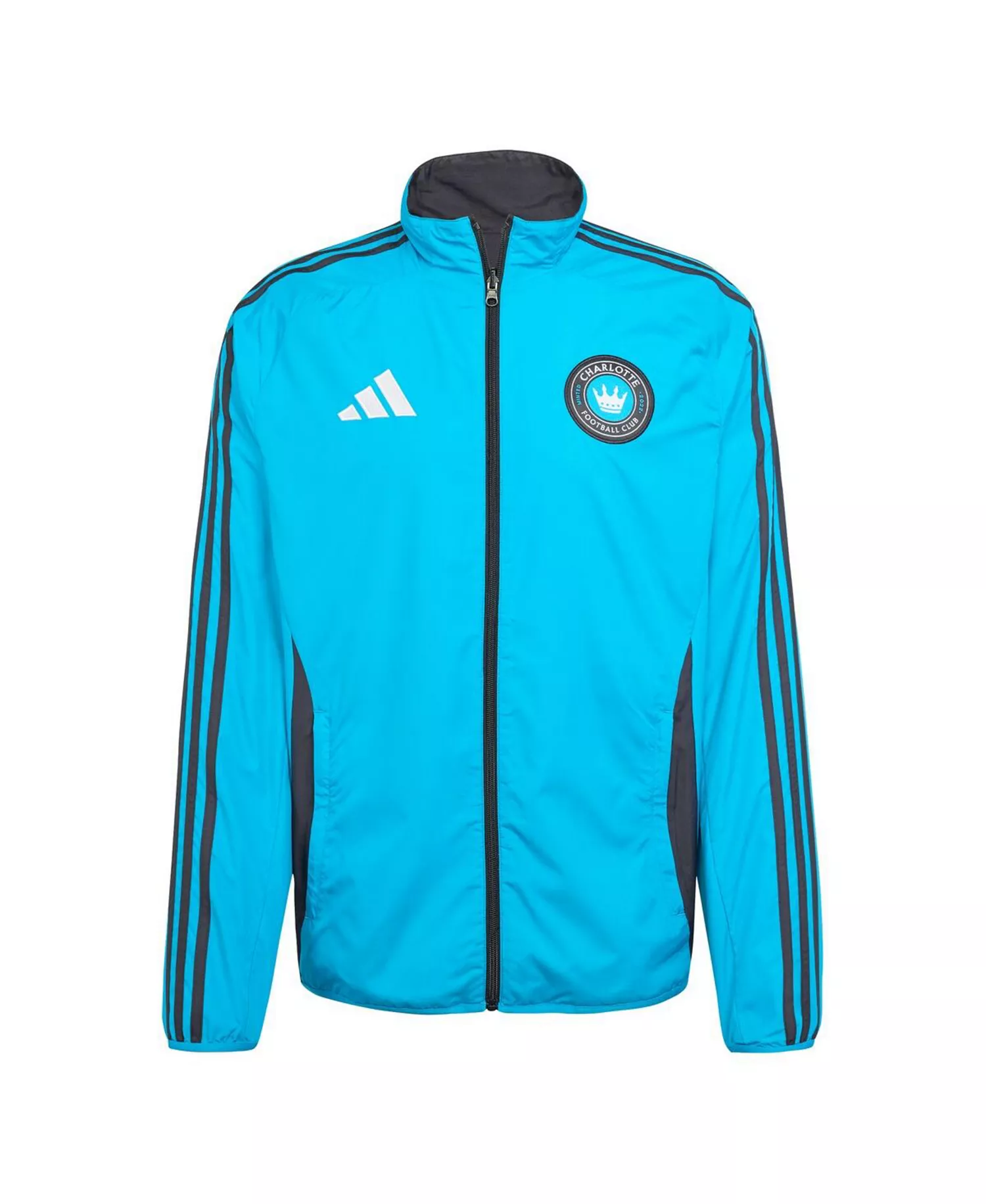 Men's Blue/Black Charlotte FC 2025 Anthem Reversible Full-Zip Jacket - Blue, Black - 2XL