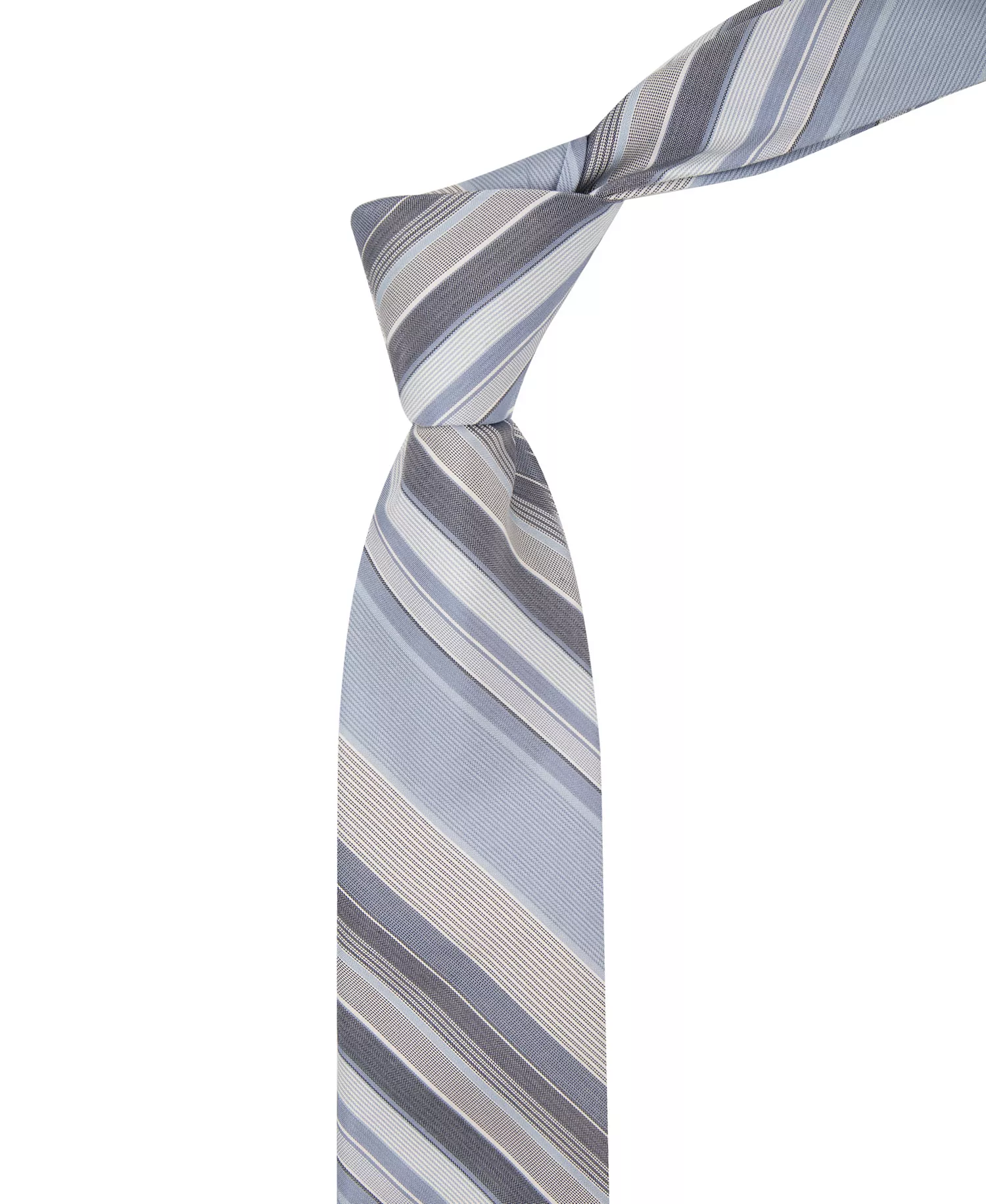 Men's Fabre Stripe Pattern Tie - Blue - ONE SIZE