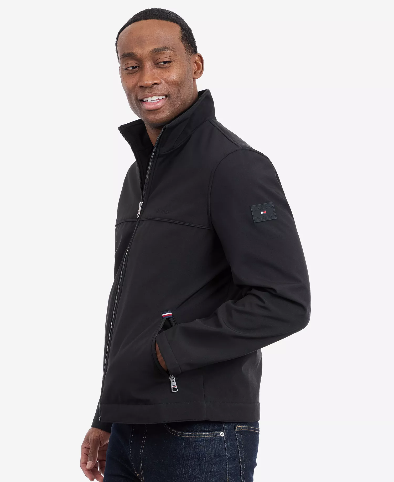 Men's Softshell Hipster Long-Sleeve Jacket - Black - 2XL