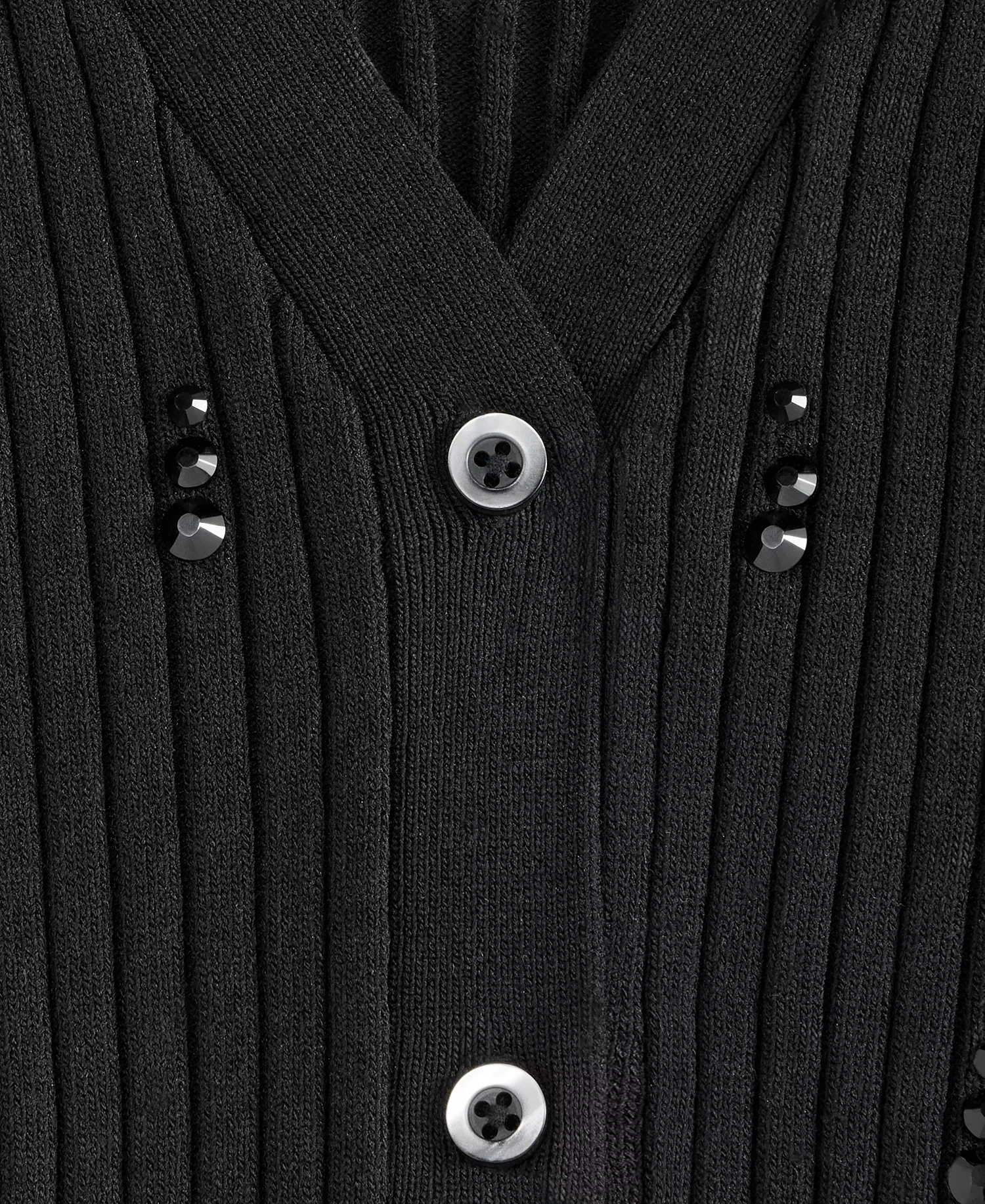 Women's Embellished Cardigan, Macy's Exclusive - Deep Black - L