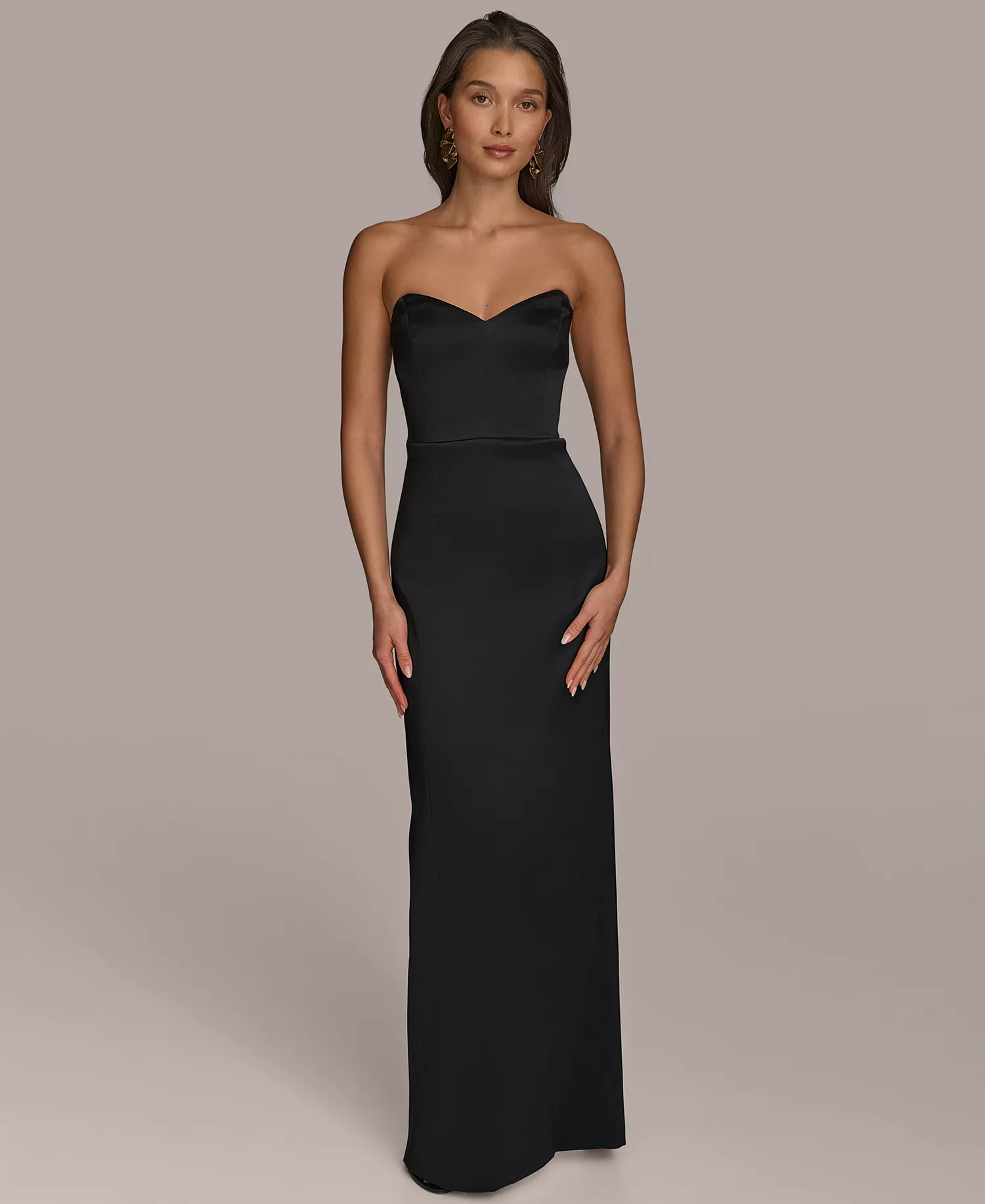 Women's Strapless Gown - Black - 10