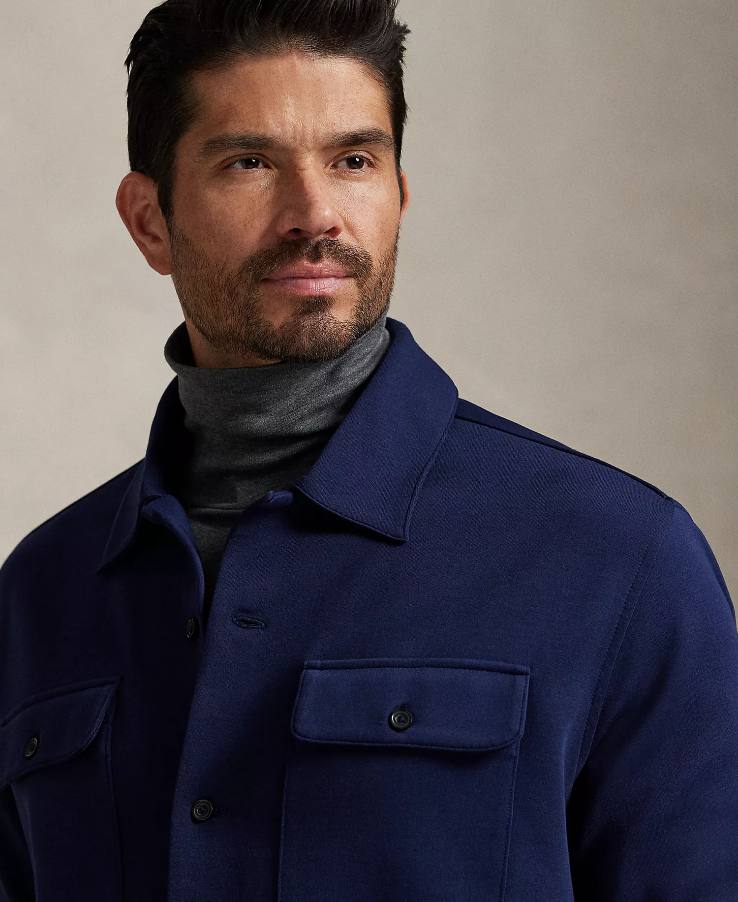 Long Sleeve Double Knit Tech Shirt - Cruise Navy - 2LT