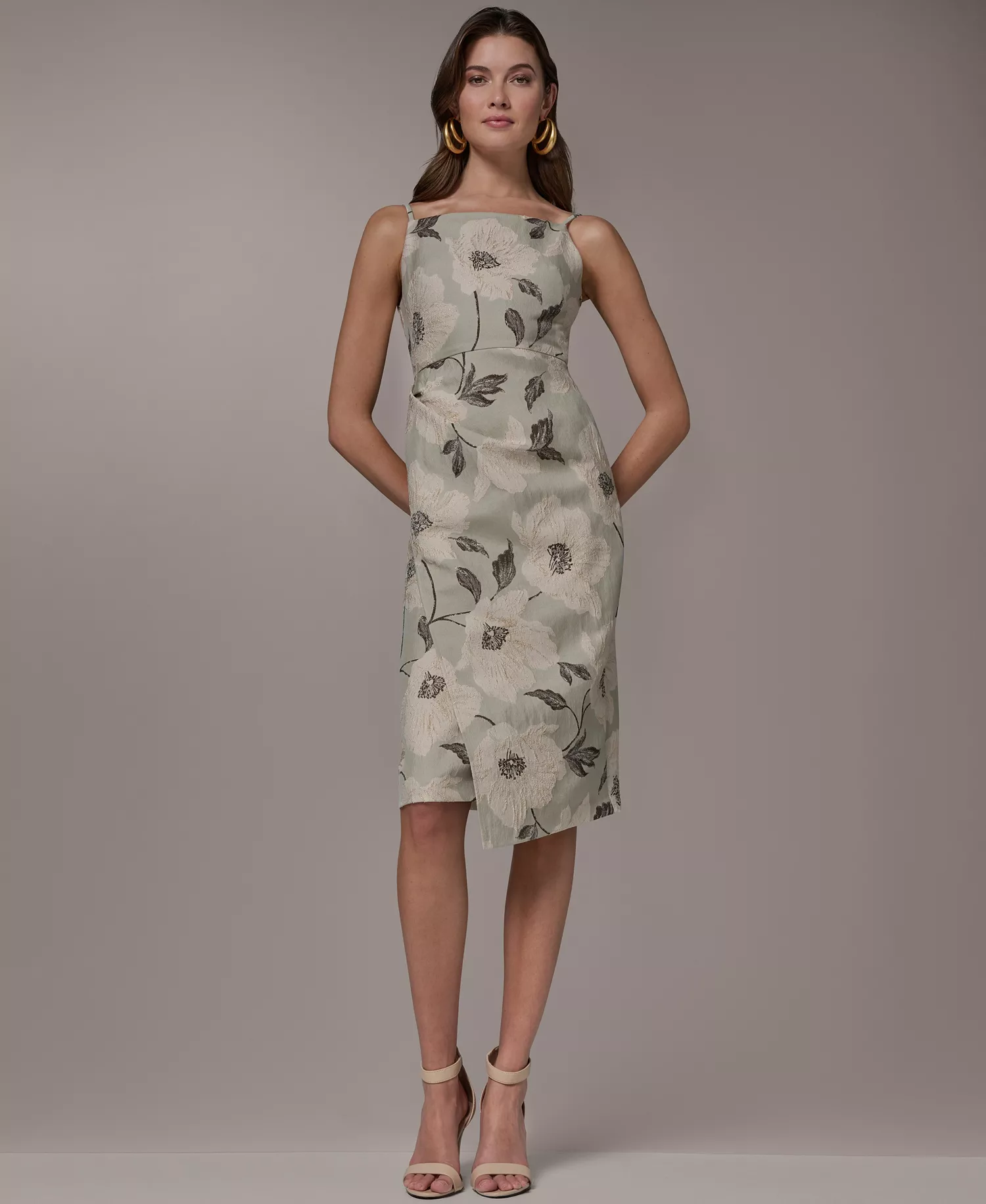 Petite Jacquard Sheath Dress - Agave Multi - 0P