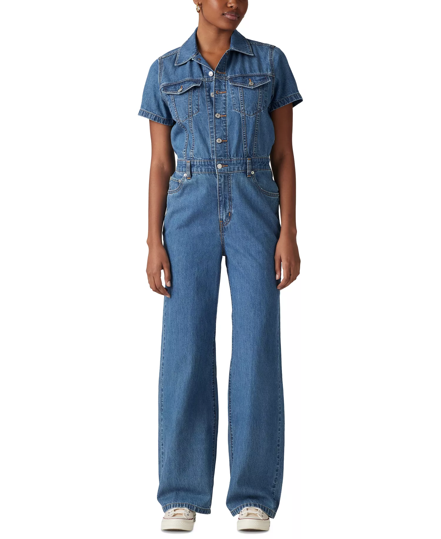 Premium Women's Type III Denim Jumpsuit - Blue Joke - S