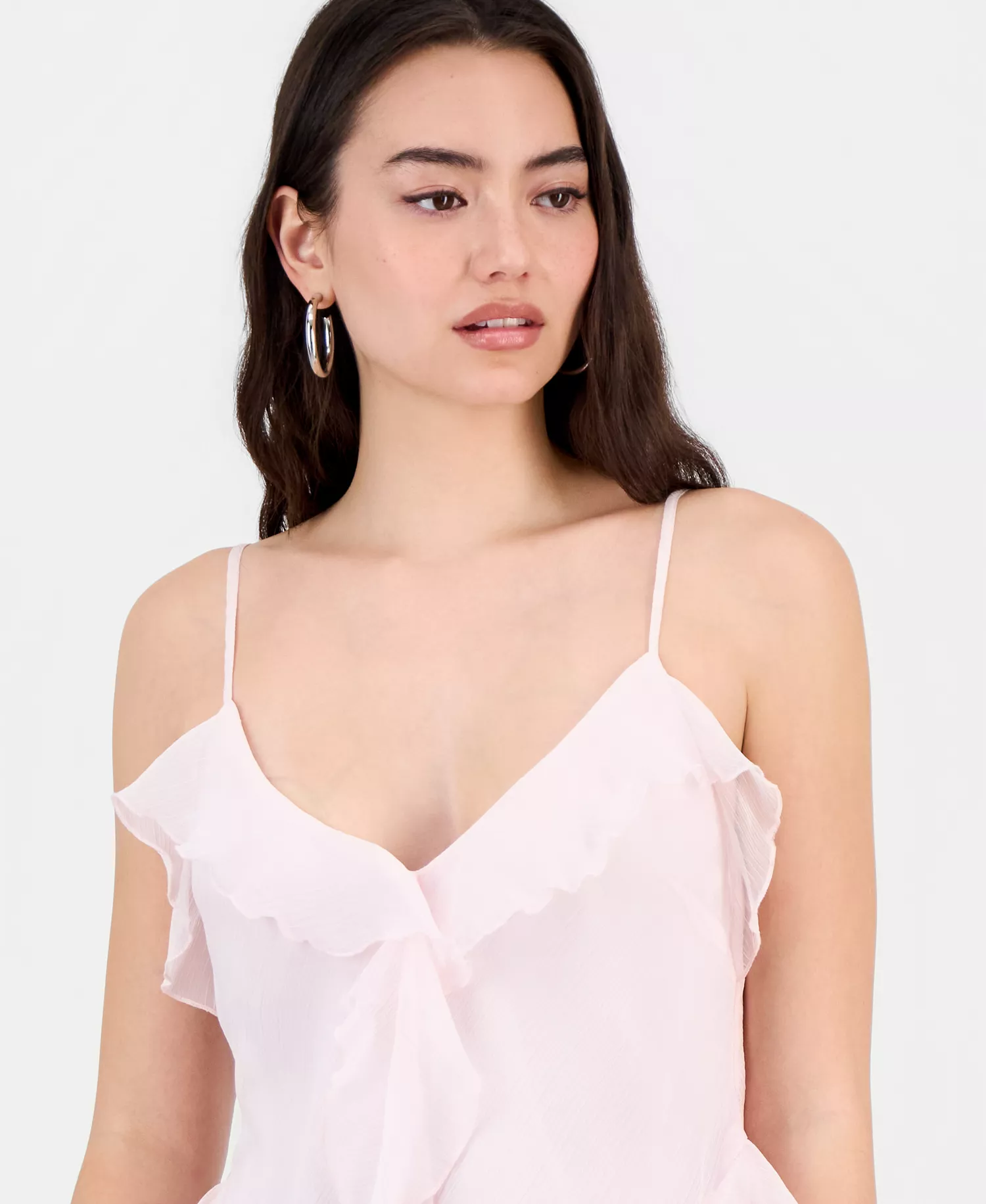 Women's Cascade Ruffle Tank, Macy's Exclusive - Baby Pink - L