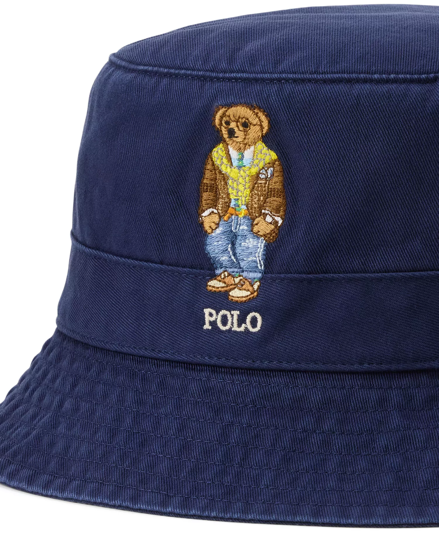 Men's Bear Graphic Twill Bucket Hat - Newport Navy - L/XL