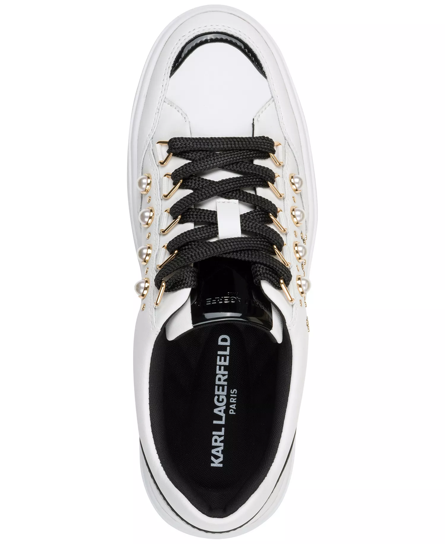 Women's Stazie Lace-Up Sneakers - Bright White/ Black - 10M