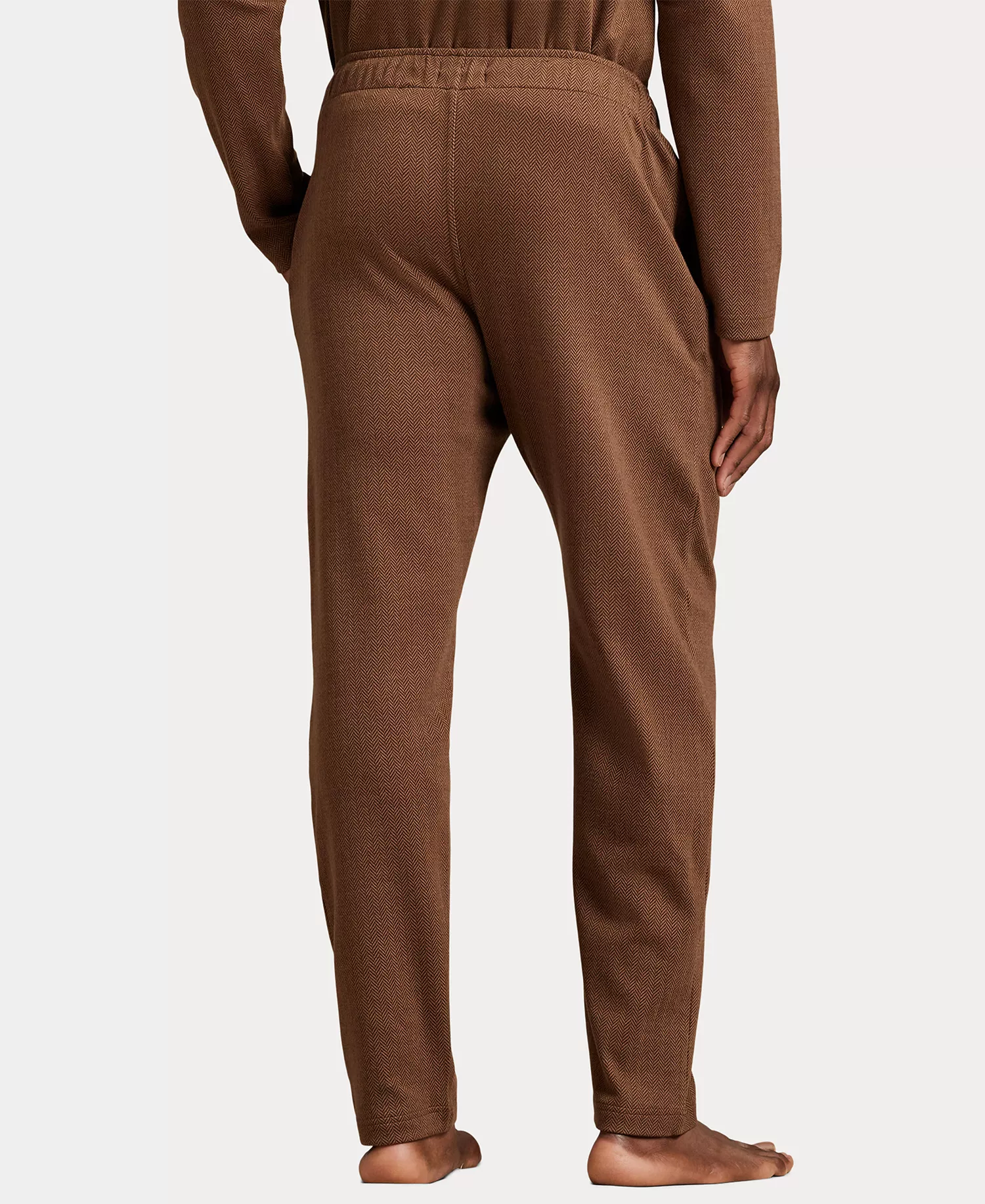 Men's Herringbone Drawstring Pajama Pants - American Brown - M