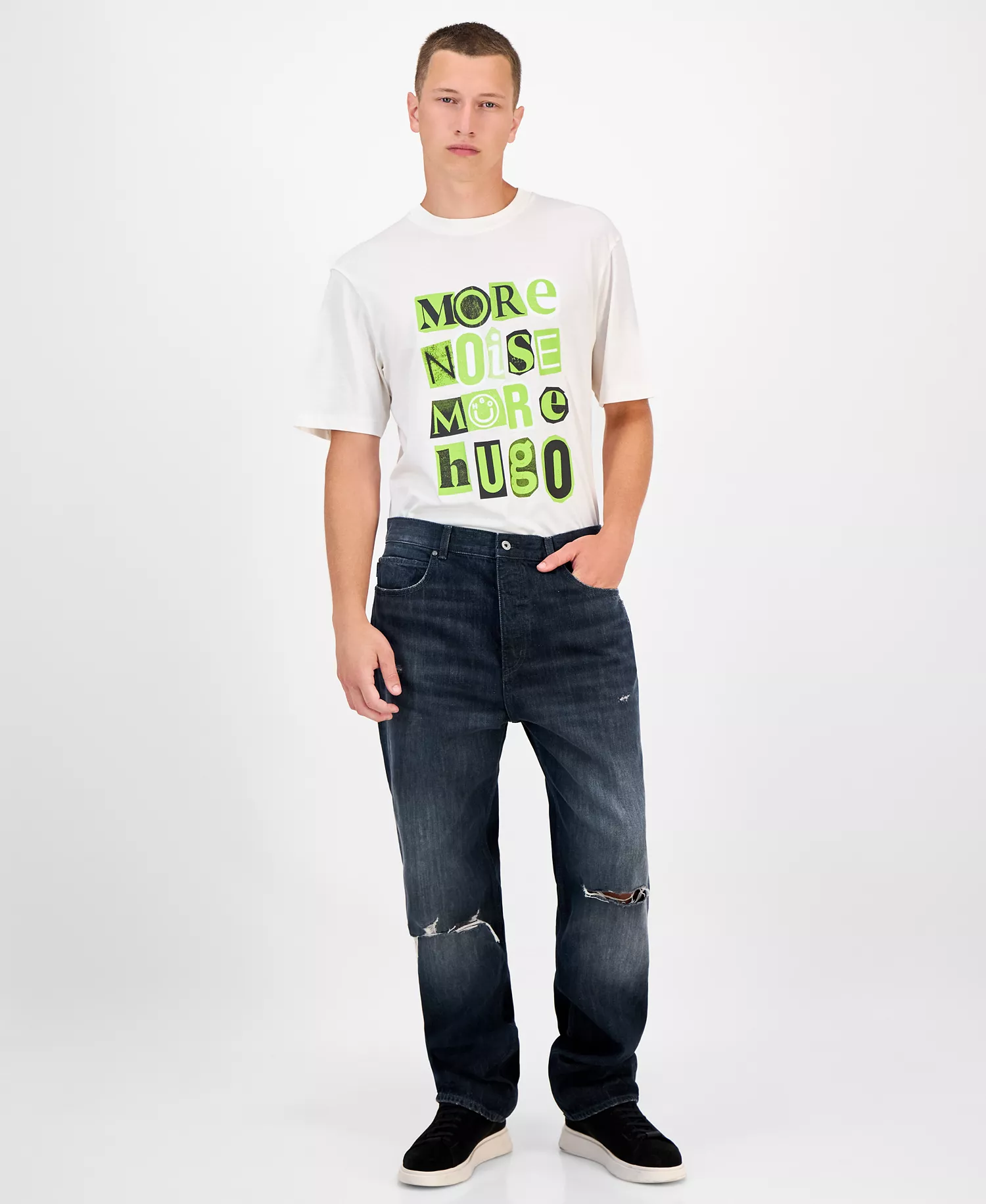 Men's Nate Cotton Jeans - Dark Blue - 30x32